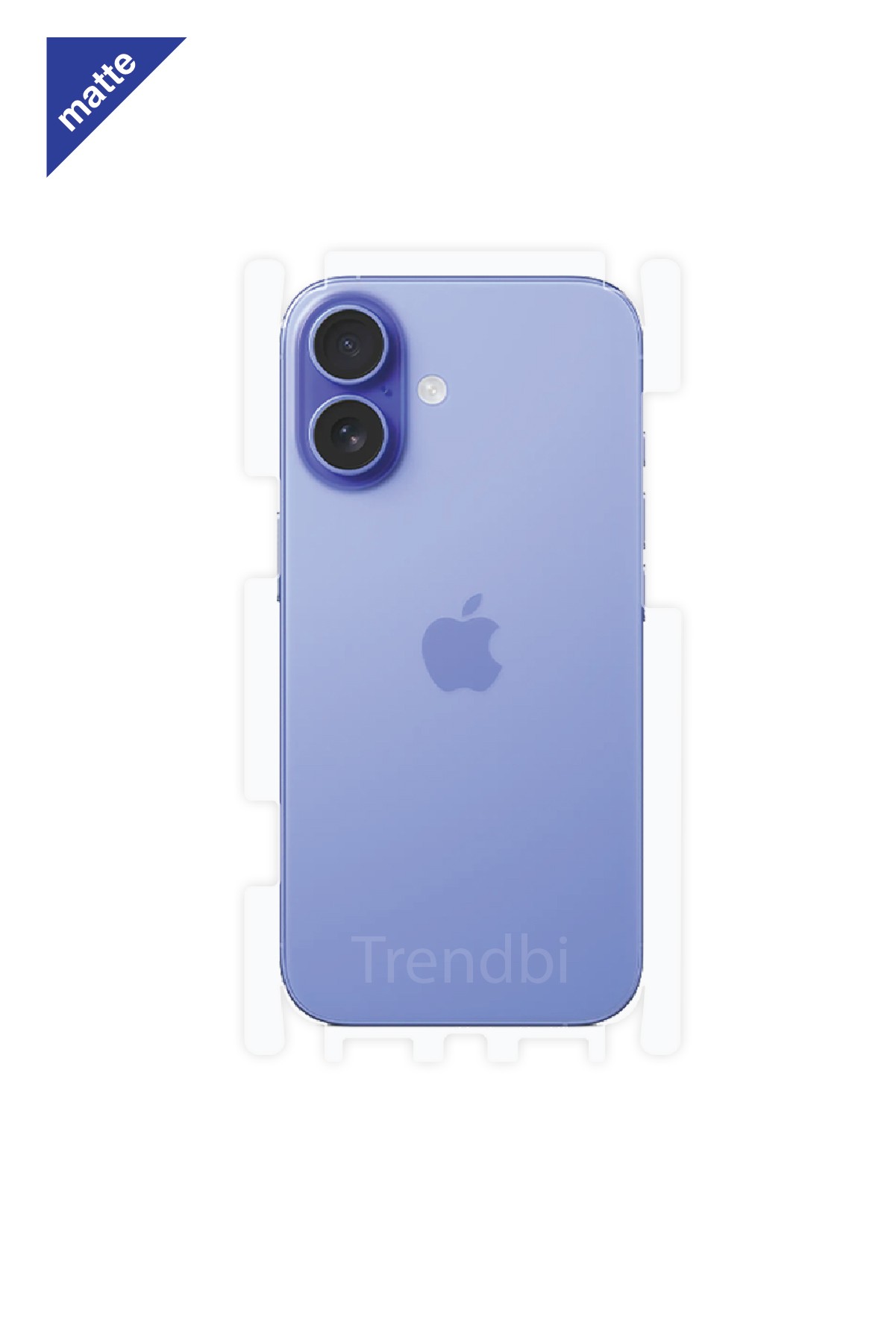 iPhone 16 - Arka/Yan Koruyucu Mat Şeffaf Poliüretan Film (150 micron)