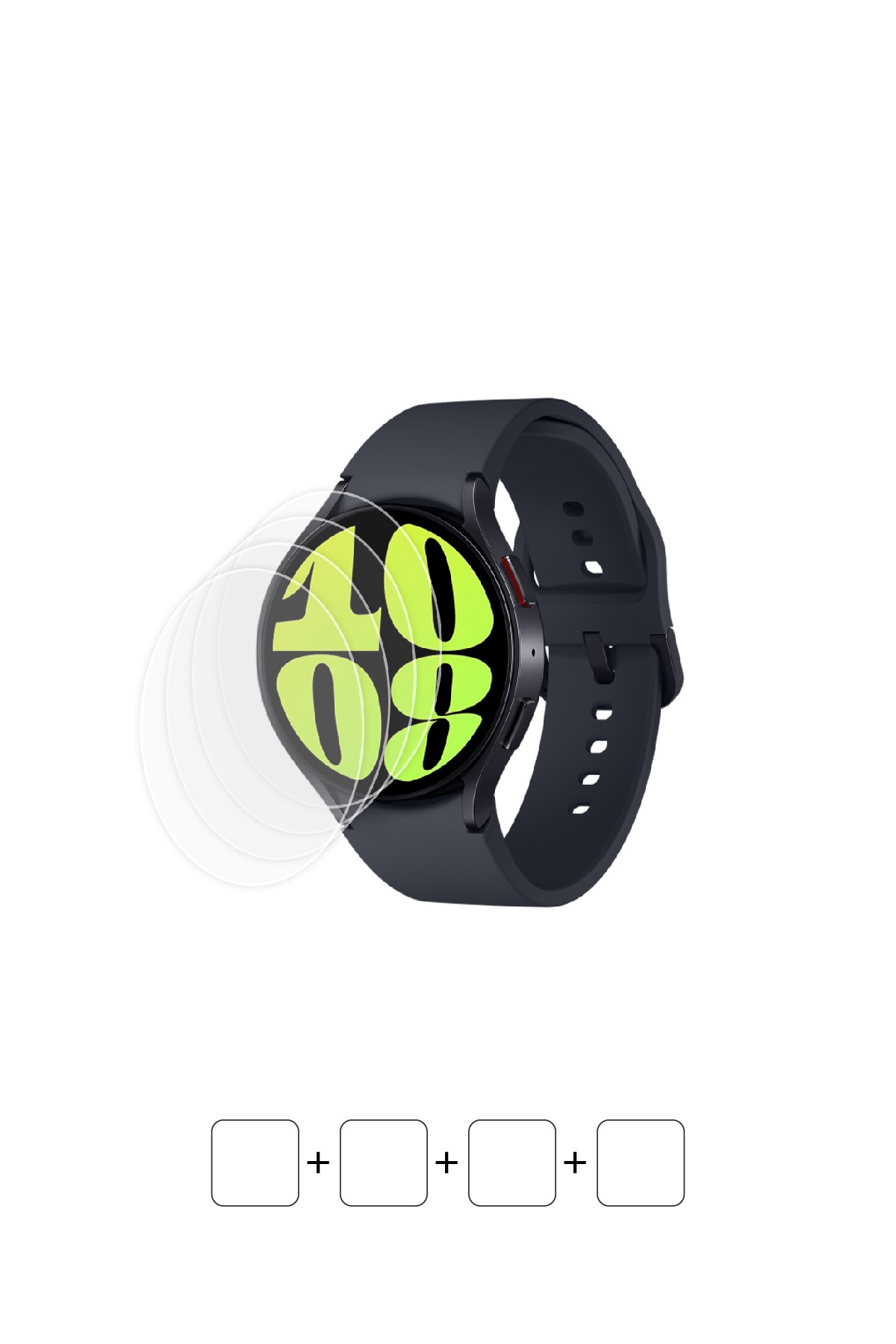 Samsung Galaxy Watch 6 44 mm - Ekran Koruyucu Parlak Şeffaf Poliüretan Film (150 mikron)