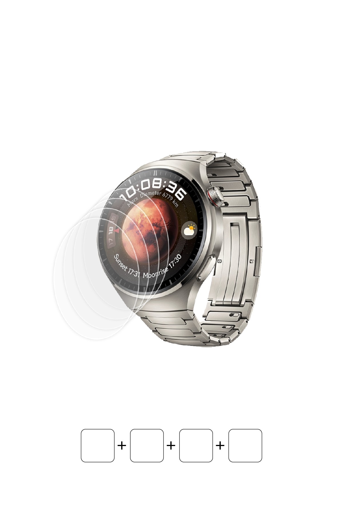 Huawei Watch 4 Pro - Ekran Koruyucu Parlak Şeffaf Poliüretan Film (150 mikron)