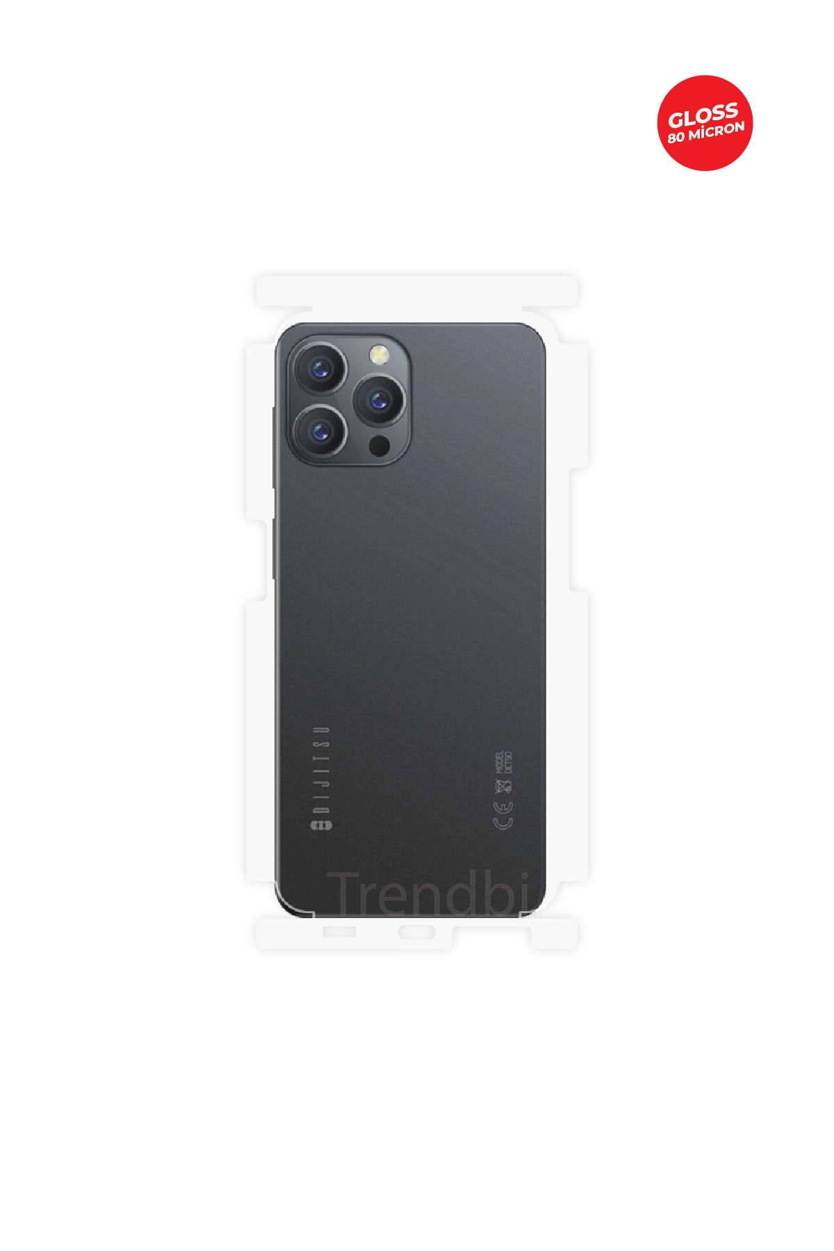 Dijitsu Dct90 - Arka/Yan Koruyucu Parlak Şeffaf TPU Film (80 micron)