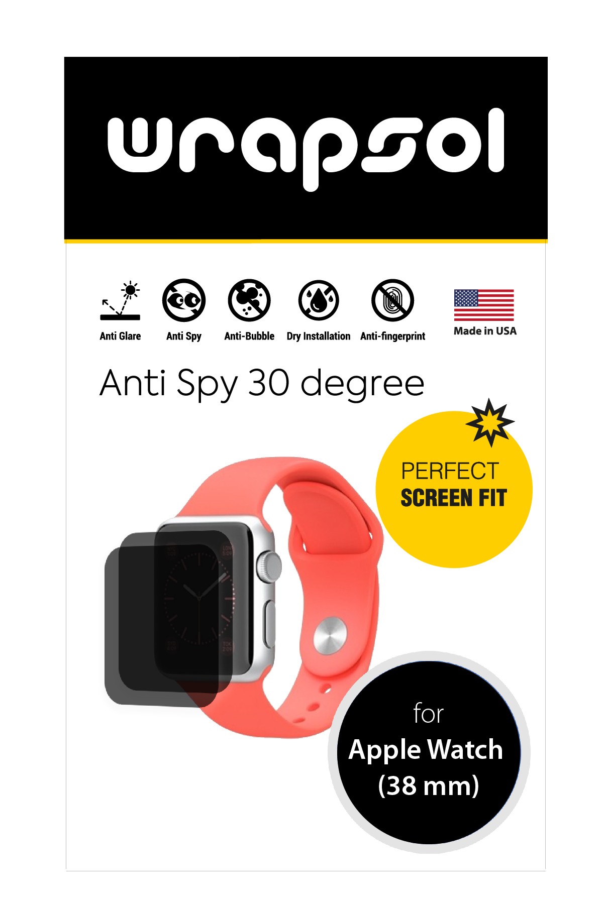 Apple Watch 38 mm - Mat Hayalet Ekran Koruyucu Film (120 micron)