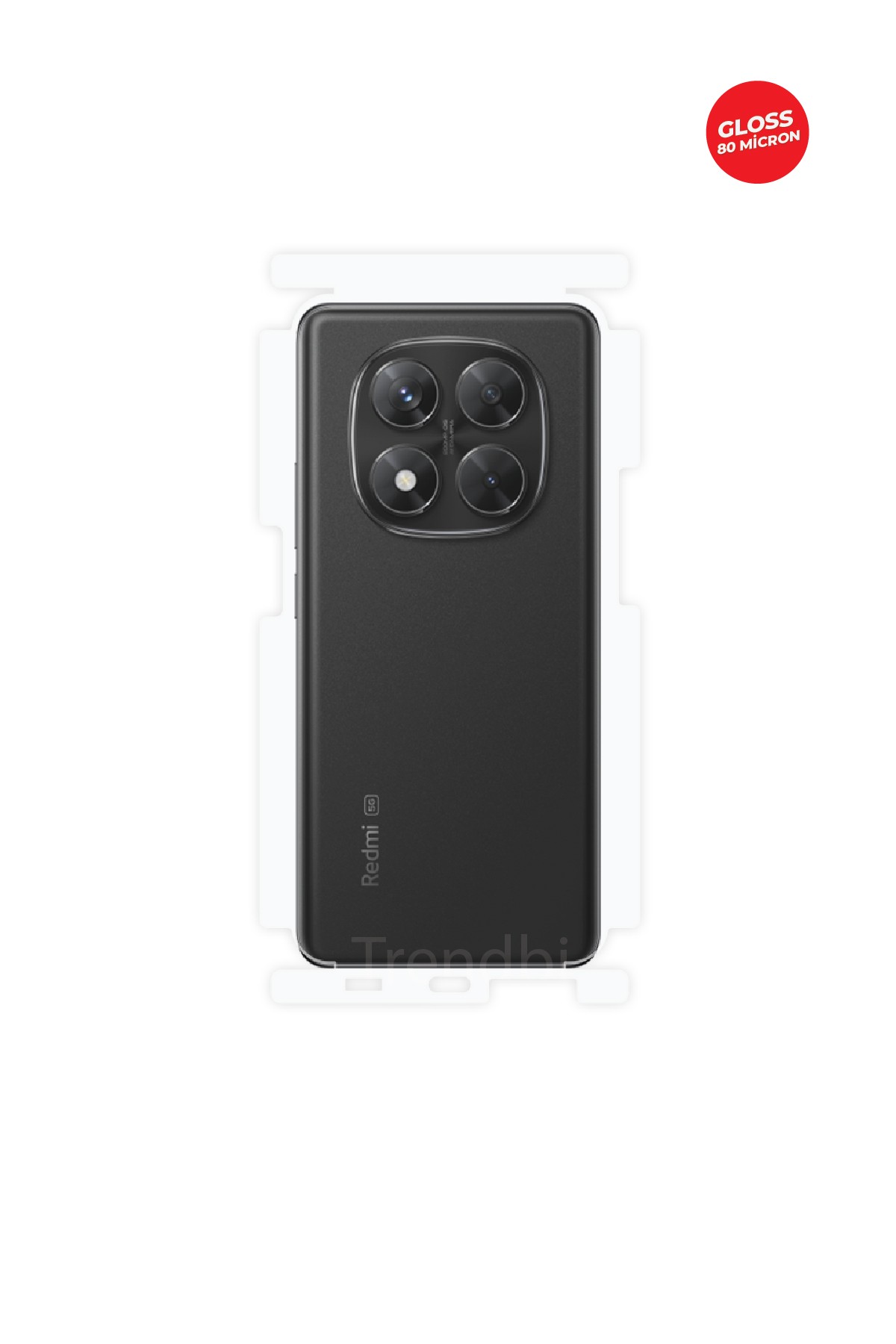 Xiaomi Redmi Note 14 Pro 5g - Arka/Yan Koruyucu Parlak Şeffaf TPU Film (80 micron)