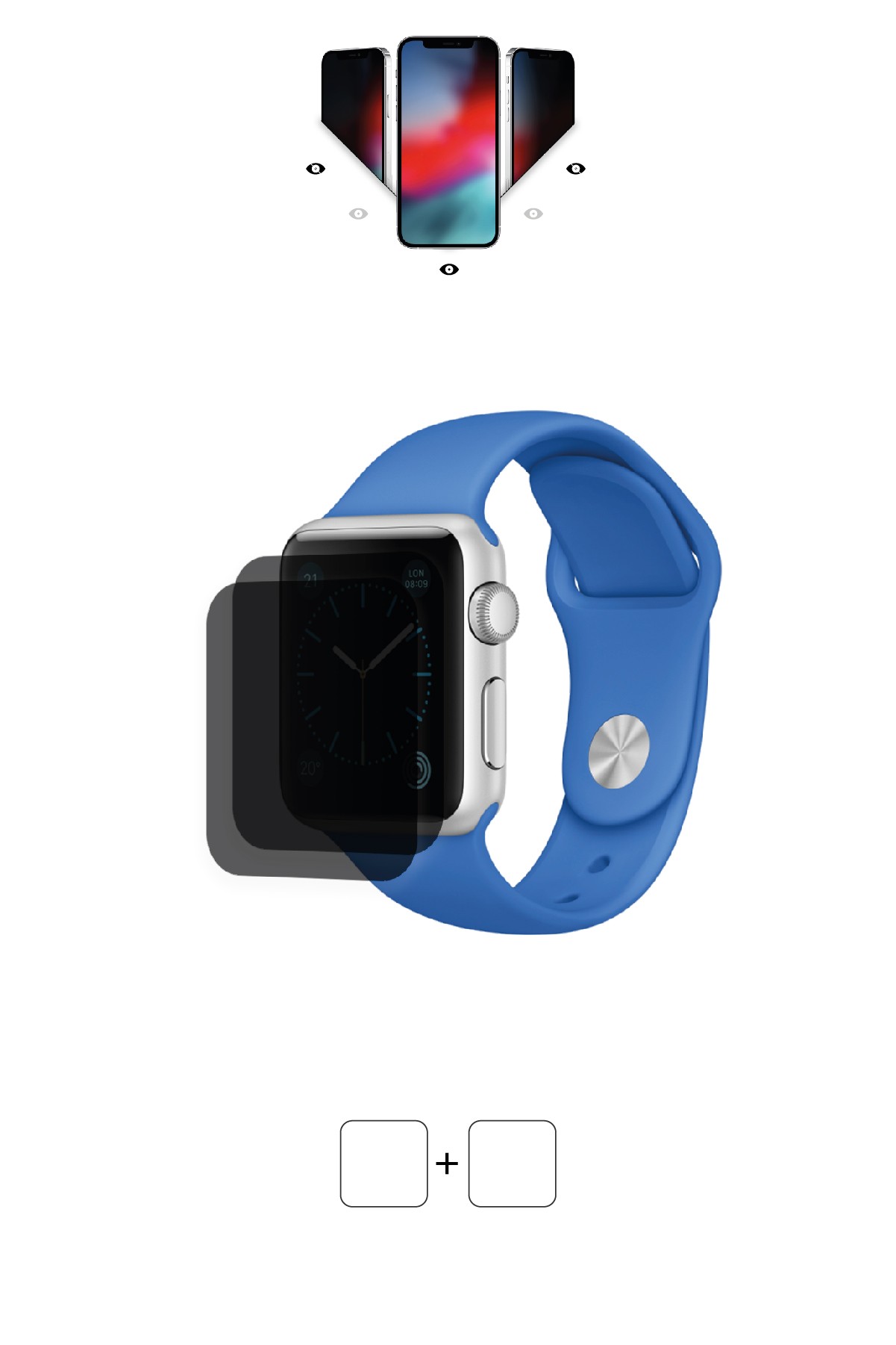 Apple Watch Sport 38 mm - Mat Hayalet Ekran Koruyucu Film (120 micron)