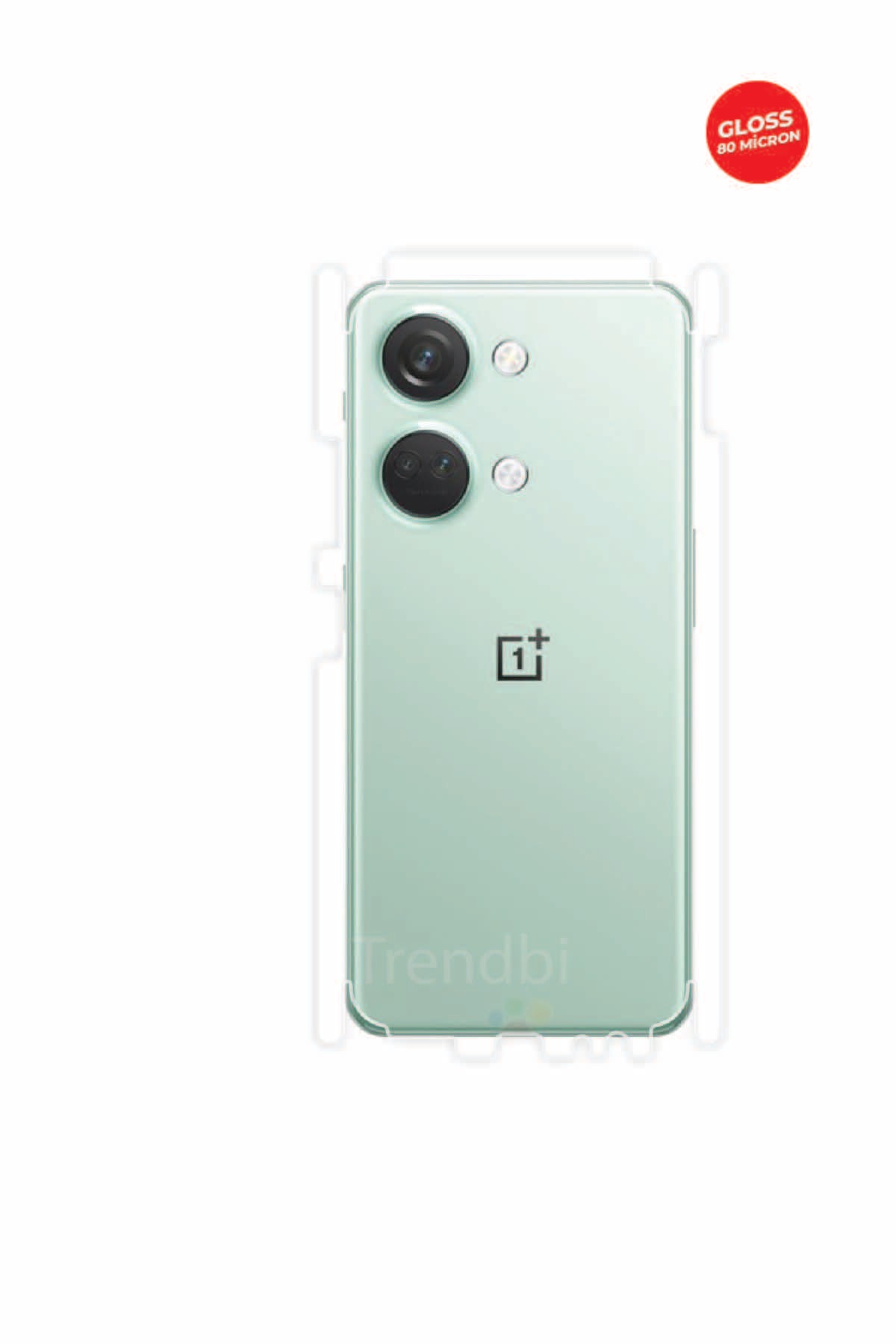 Oneplus Nord 3 - Arka/Yan Koruyucu Parlak Şeffaf TPU Film (80 micron)