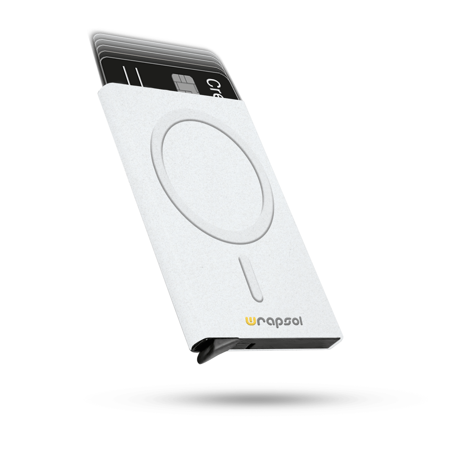 Magsafe Mekanizmalı Kartlık / Rfid Korumalı Alüminyum Otomatik Mekanizmalı Kredi Kartlık - SİMLİ BEYAZ