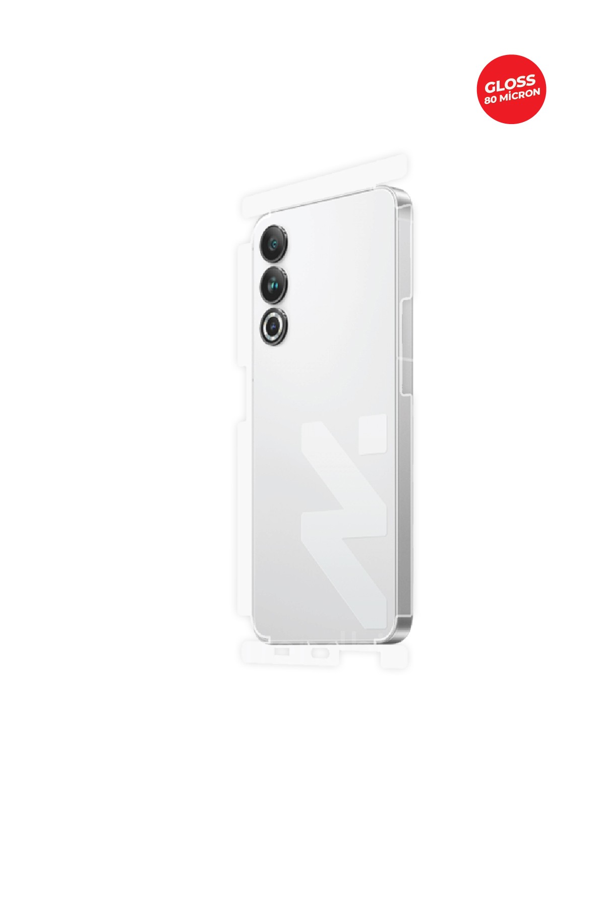 Meizu 20 Classic - Arka/Yan Koruyucu Parlak Şeffaf TPU Film (80 micron)