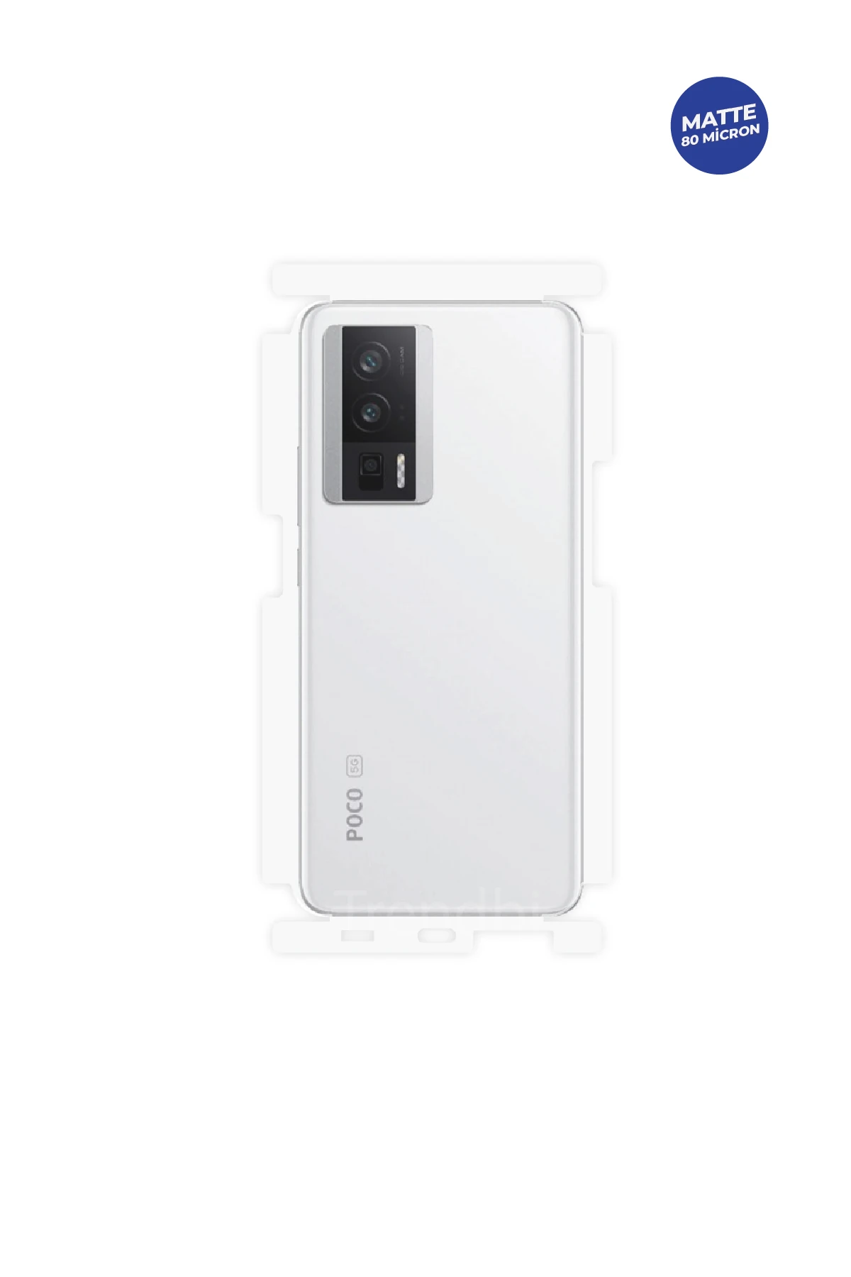 Xiaomi Poco F5 Pro - Arka/Yan Koruyucu Mat TPU Film (80 micron)