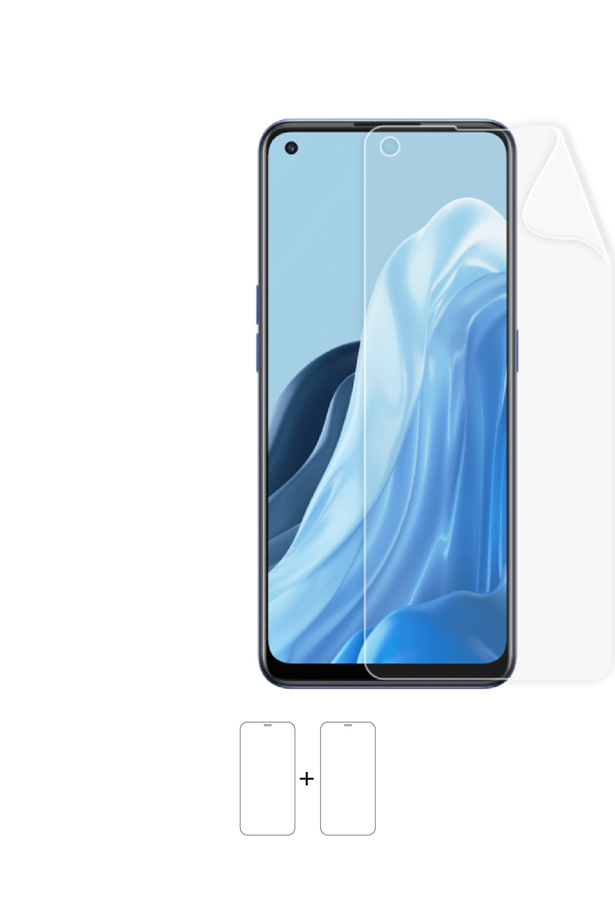 Oppo Reno 7 5G - Ekran Koruyucu Parlak Şeffaf Poliüretan Film (150 mikron)