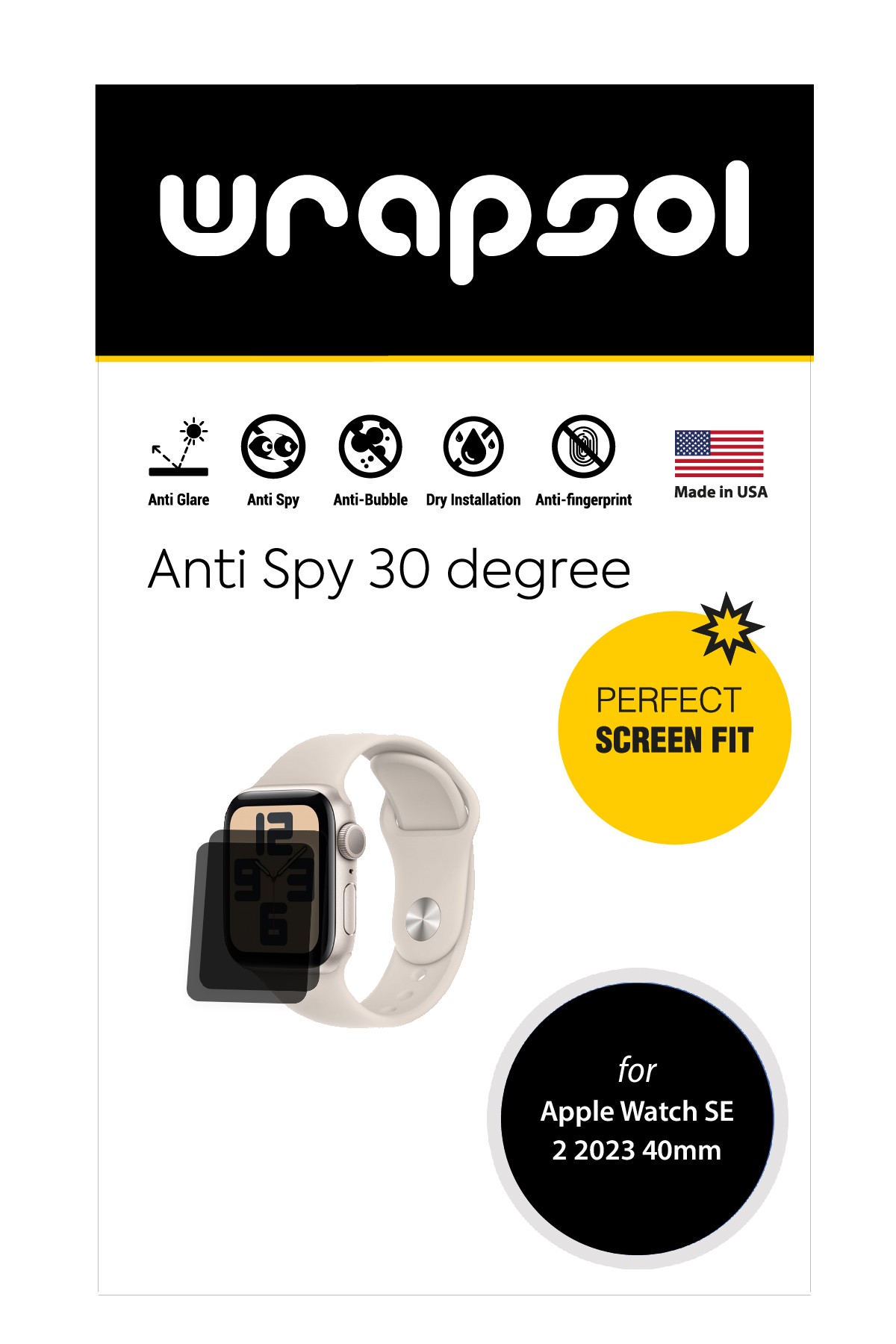 Apple Watch SE 2 2023 40 mm - Mat Hayalet Ekran Koruyucu Film (120 micron)