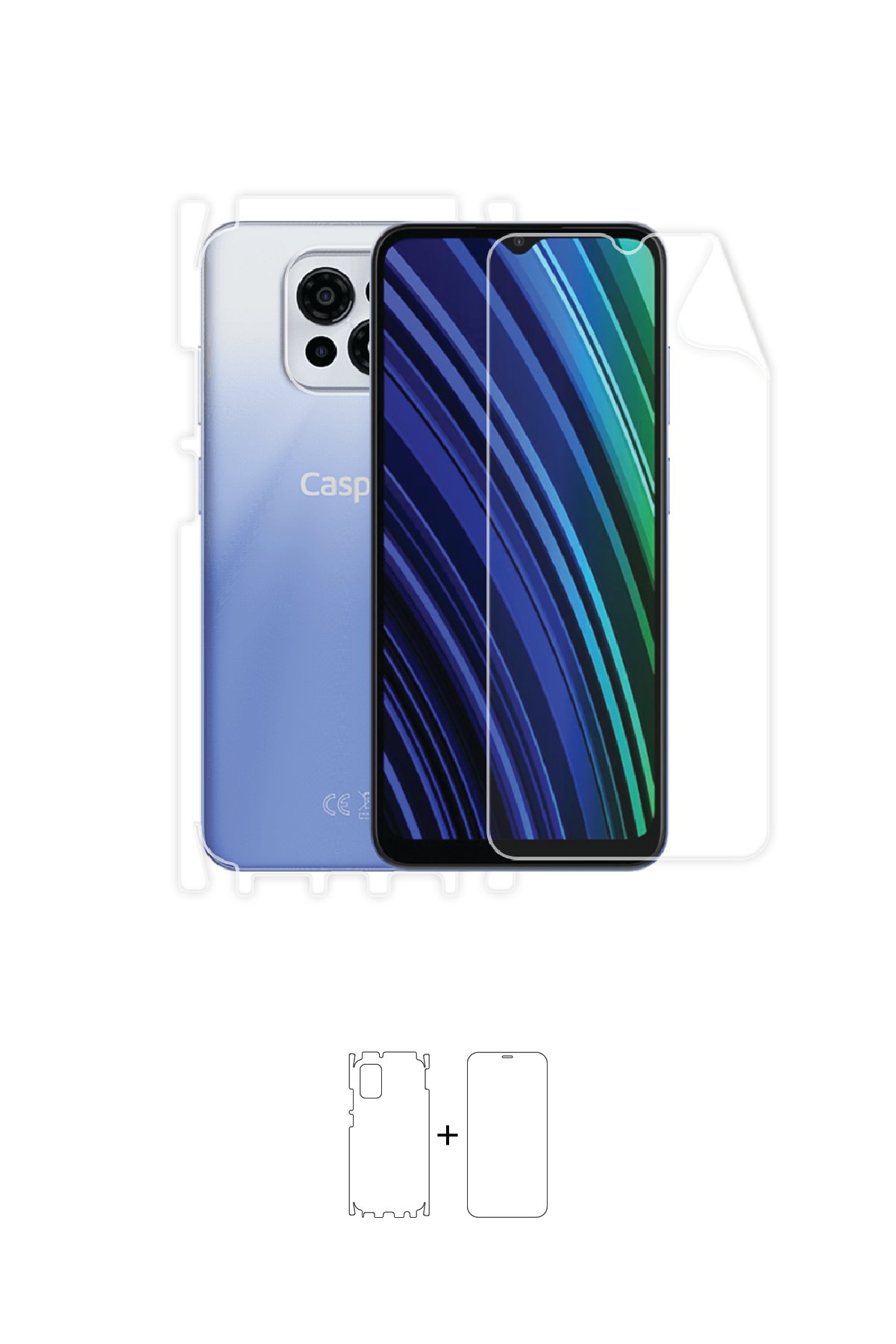Casper Via M30 Plus - Fullbody Koruyucu Parlak Şeffaf Poliüretan Film (150 micron)