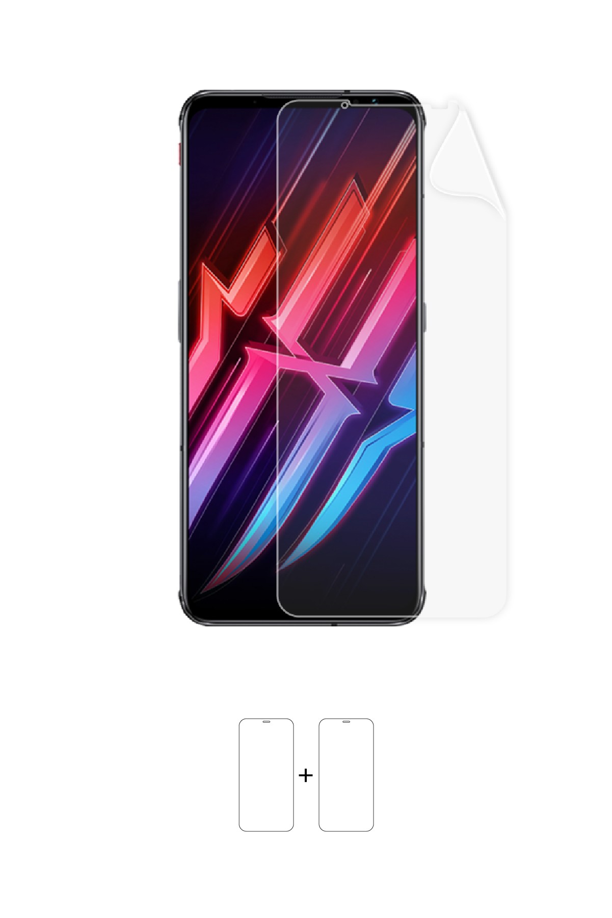 ZTE Nubia Red Magic 6 Pro - Ekran Koruyucu Parlak Şeffaf Poliüretan Film (150 mikron)