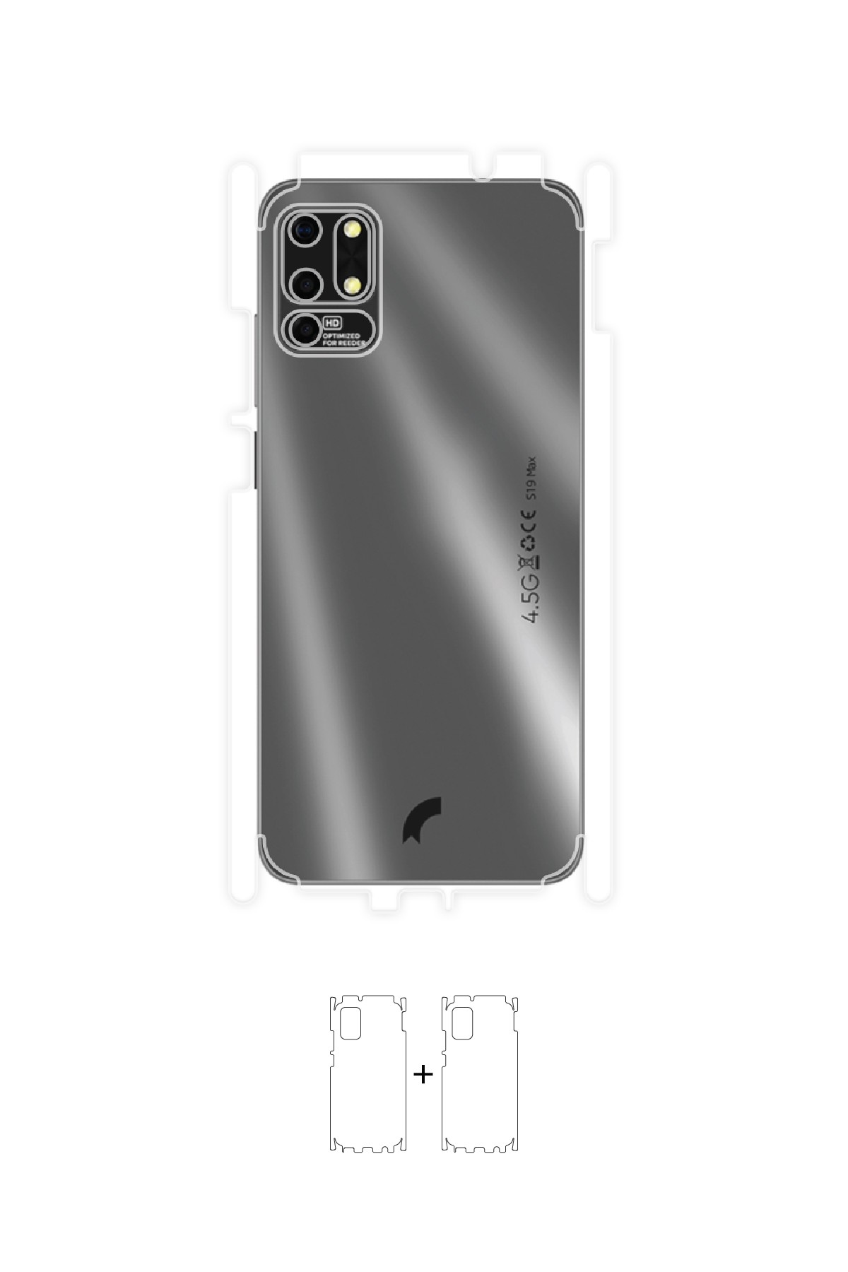 Reeder S19 Max - Arka/Yan Koruyucu Parlak Şeffaf Poliüretan Film (150 micron)
