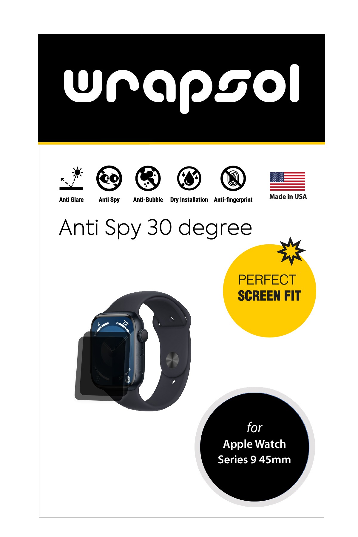 Apple Watch Series 9 / 45 mm - Mat Hayalet Ekran Koruyucu Film (120 micron)