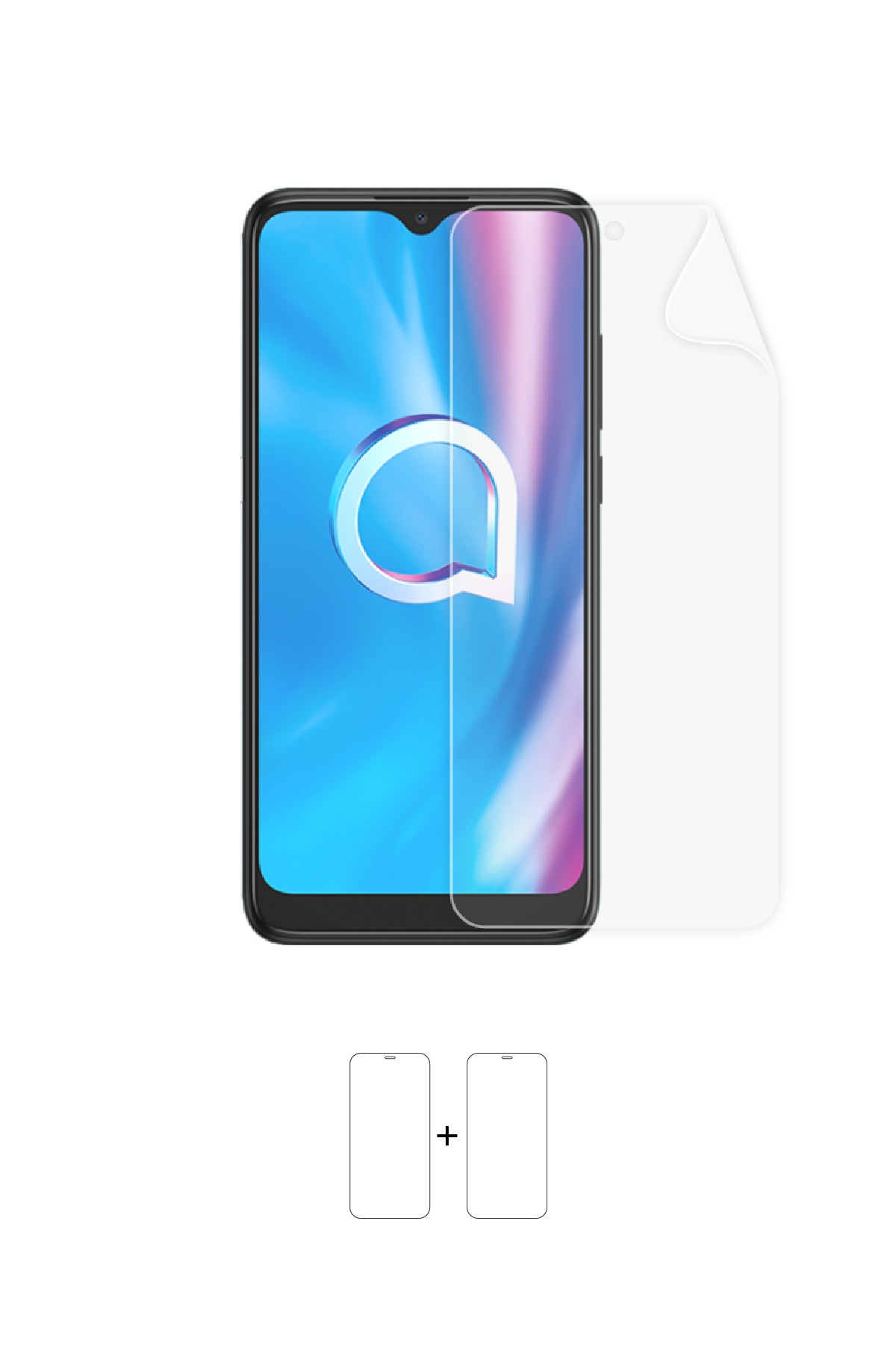 Alcatel 1 SE 2020 - Ekran Koruyucu Parlak Şeffaf Poliüretan Film (150 mikron)