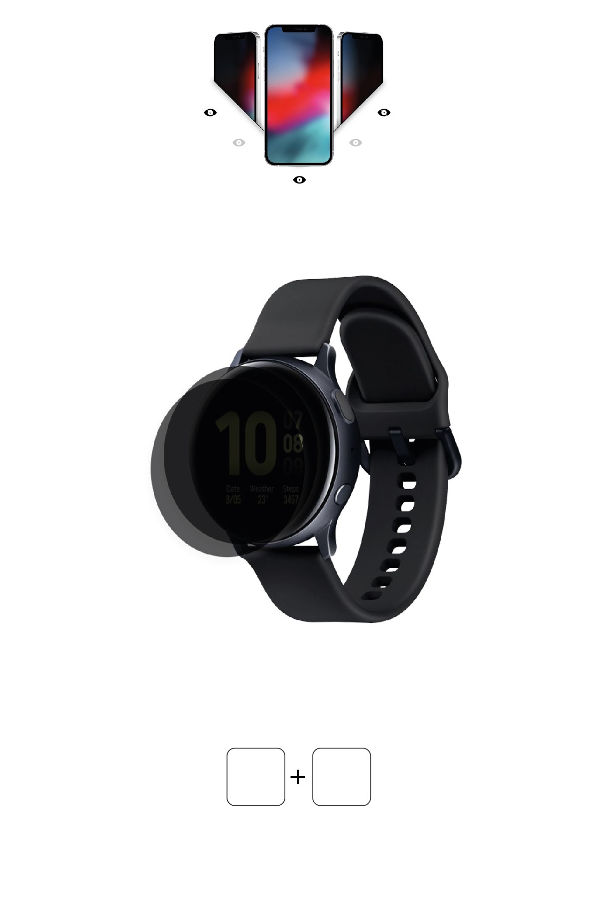 Samsung Galaxy Watch Active 2 / 40 mm - Mat Hayalet Ekran Koruyucu Film (120 micron)