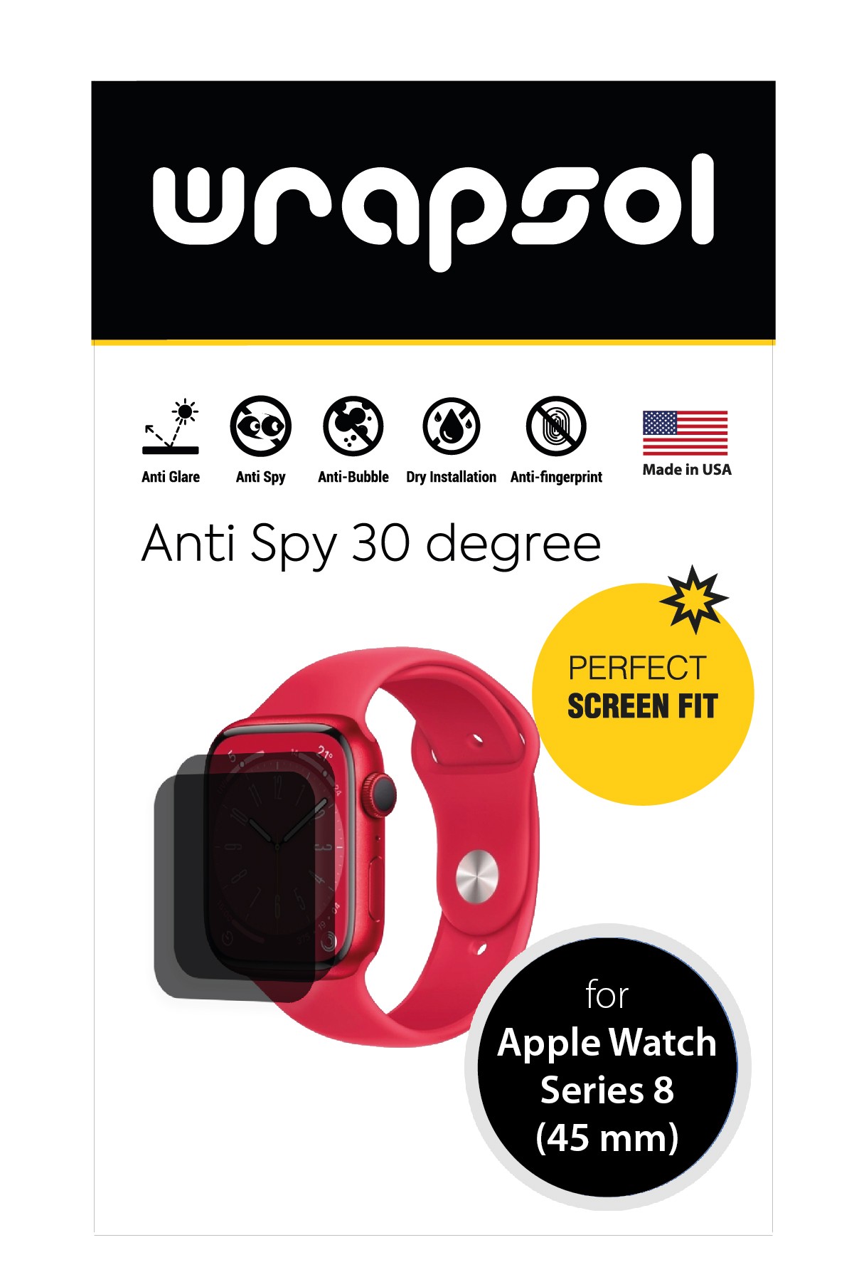 Apple Watch Series 8 / 45 mm - Mat Hayalet Ekran Koruyucu Film (120 micron)