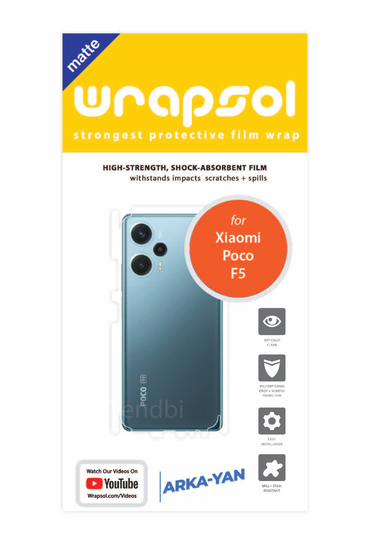 Xiaomi Poco F5 - Arka/Yan Koruyucu Mat Şeffaf Poliüretan Film (150 micron)