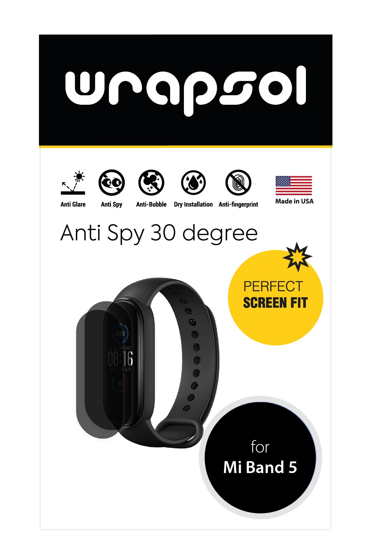 Xiaomi Mi Band 5 - Mat Hayalet Ekran Koruyucu Film (120 micron)