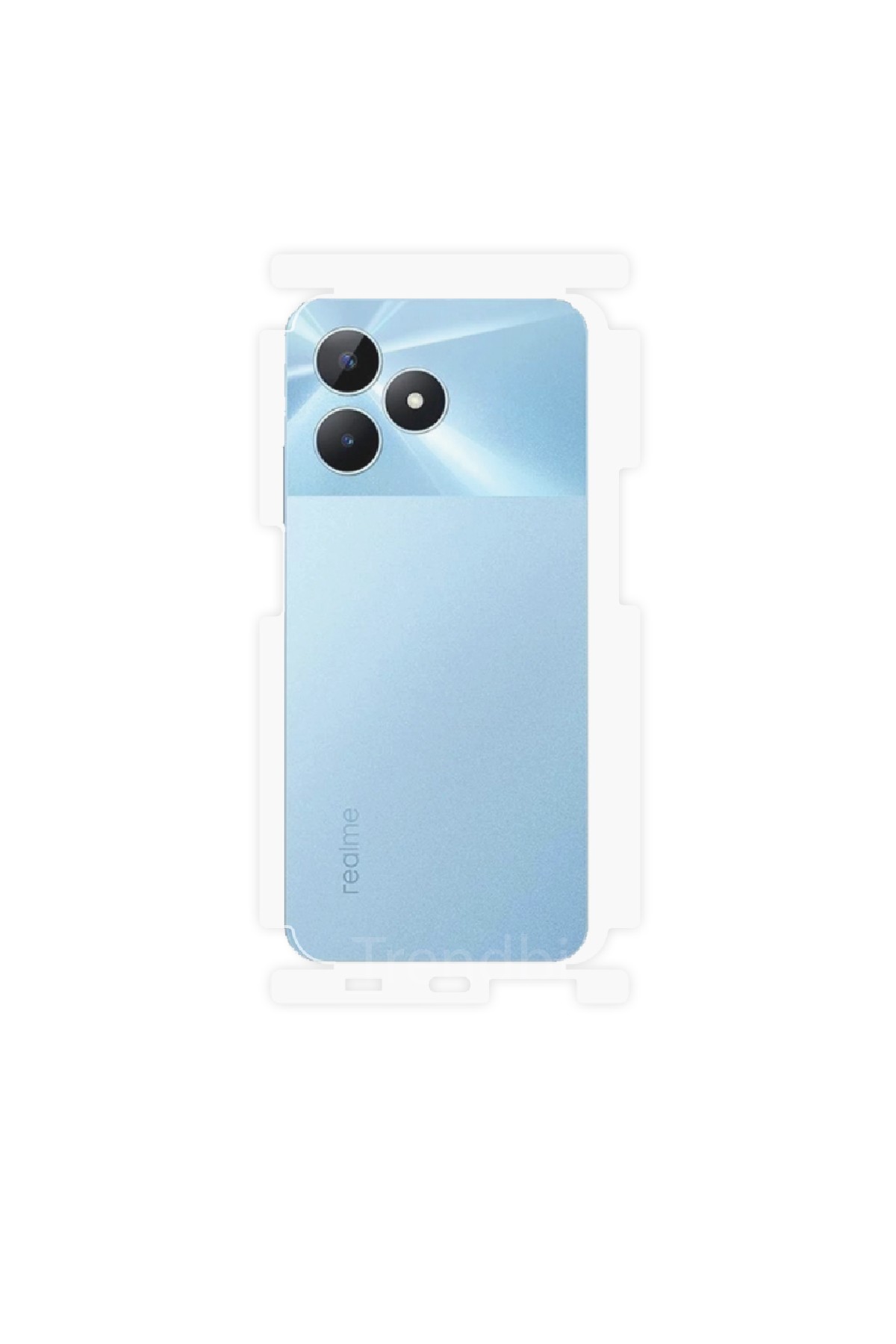 Realme Note 50 - Arka/Yan Koruyucu Parlak Şeffaf Poliüretan Film (150 micron)