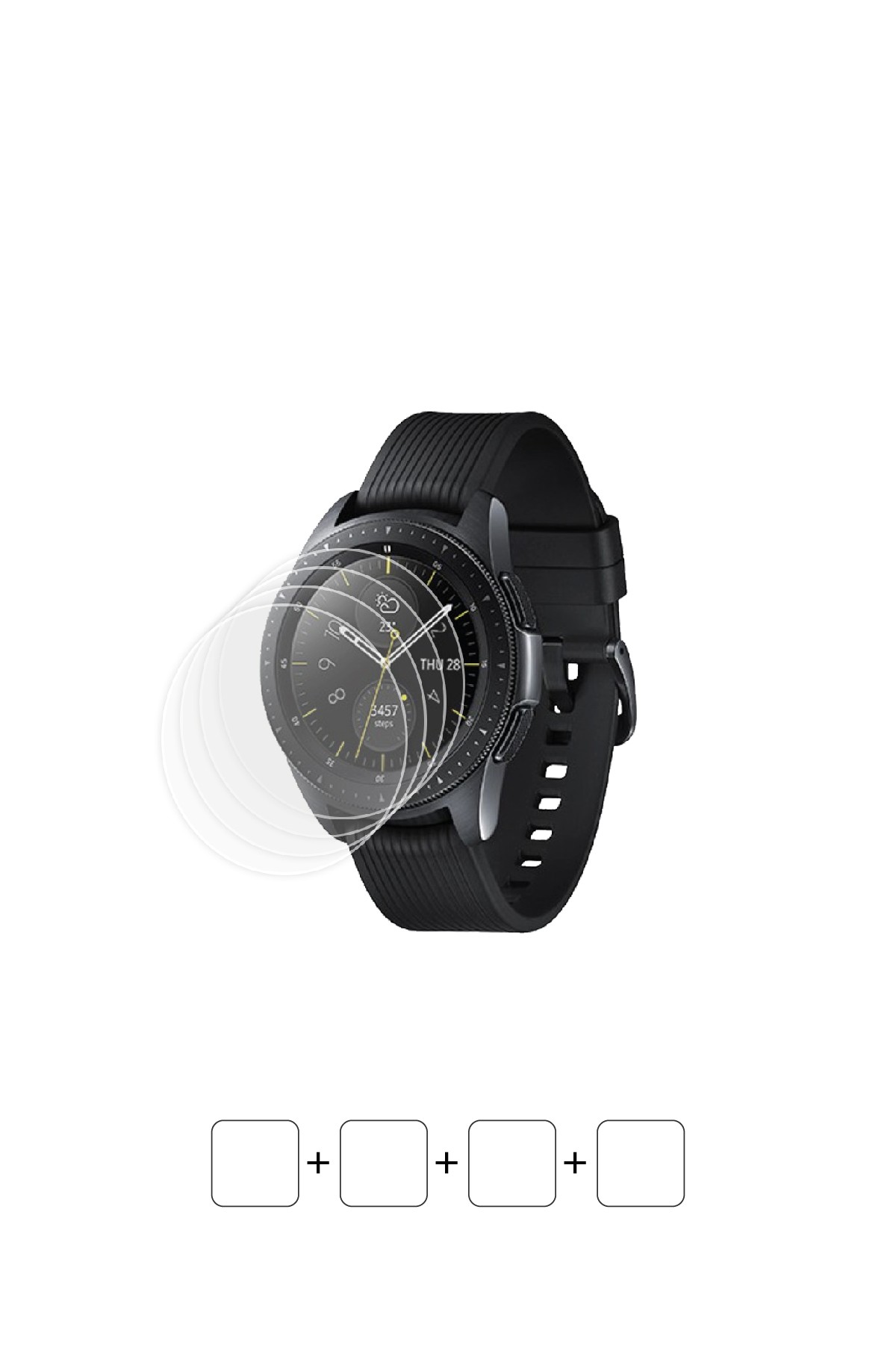 Samsung Galaxy Watch 42 mm - Ekran Koruyucu Parlak Şeffaf Poliüretan Film (150 mikron)