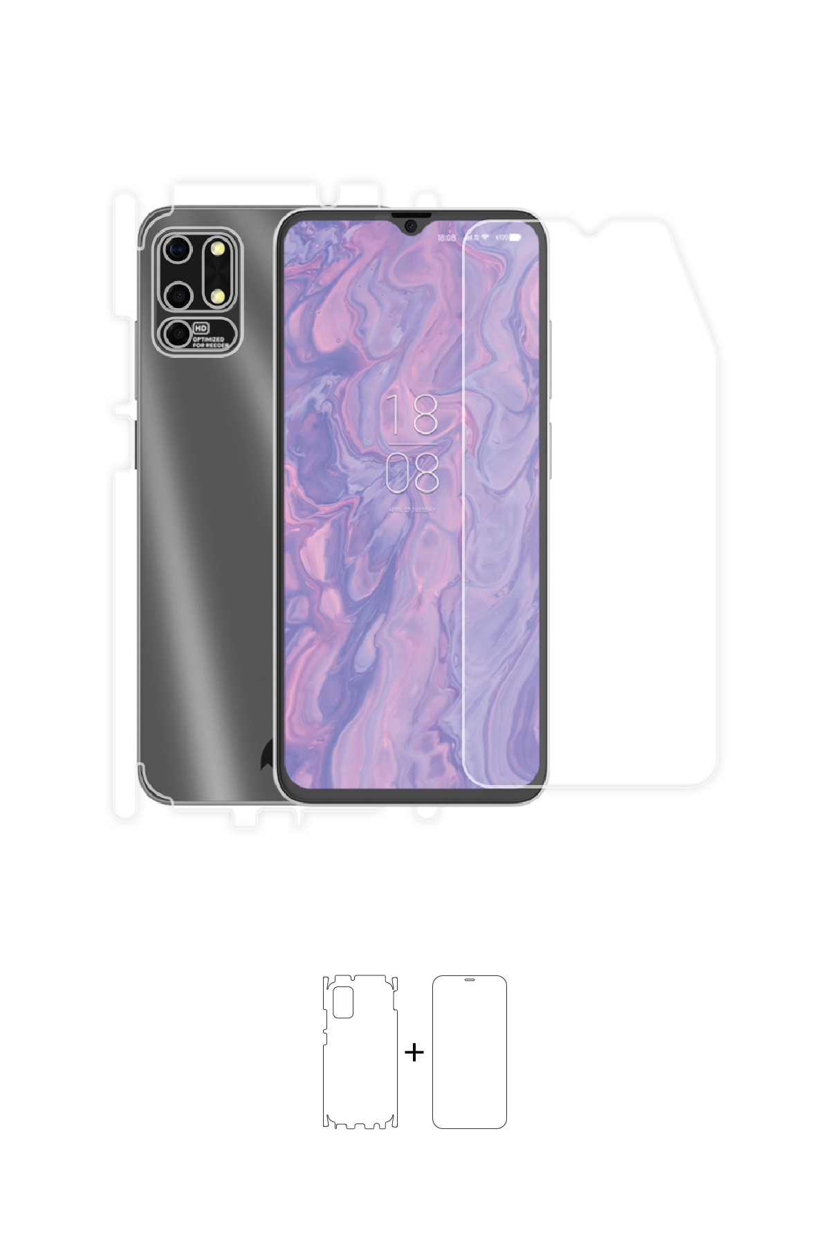 Reeder S19 Max - Fullbody Koruyucu Parlak Şeffaf Poliüretan Film (150 micron)