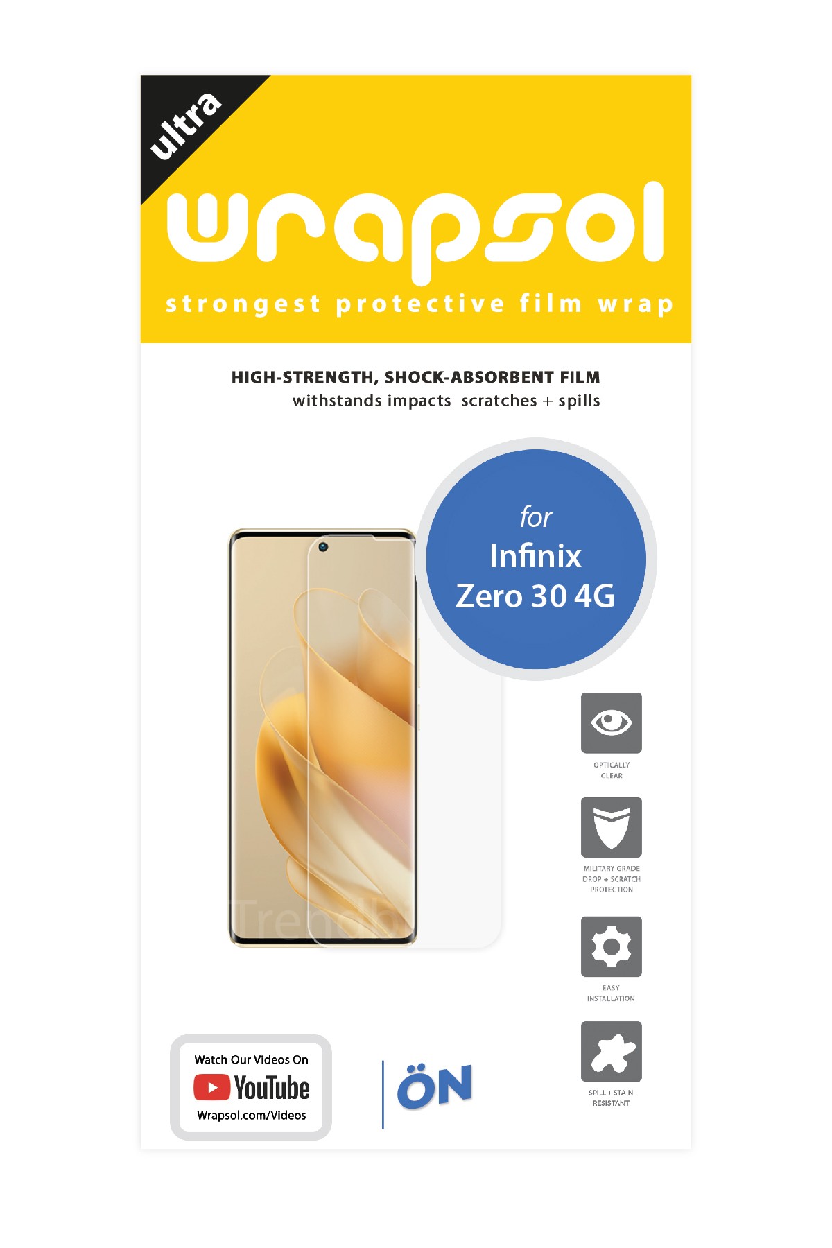 Infinix Zero 30 - Ekran Koruyucu Parlak Şeffaf Poliüretan Film (150 mikron)