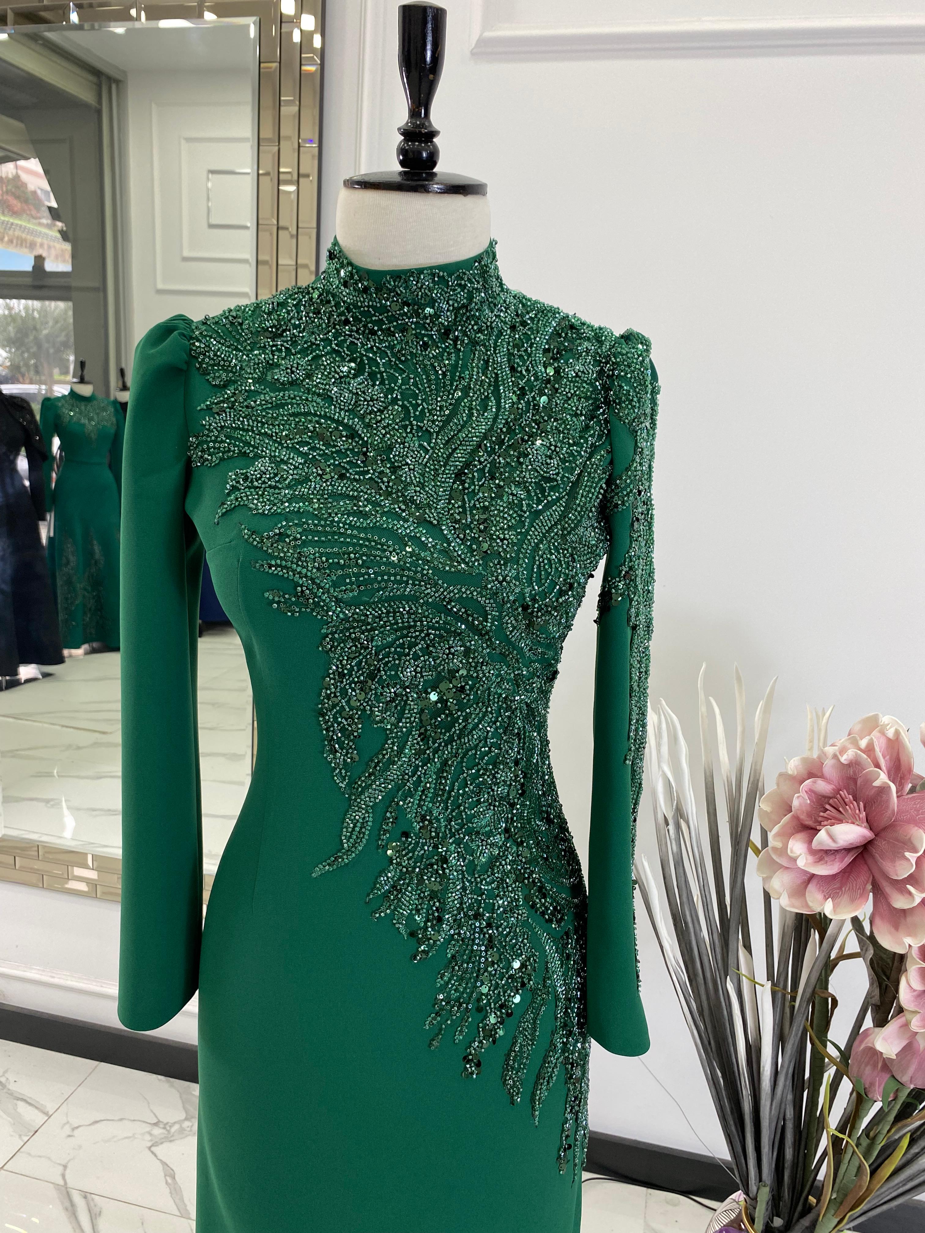 MK046 Özel Dikim - emerald green