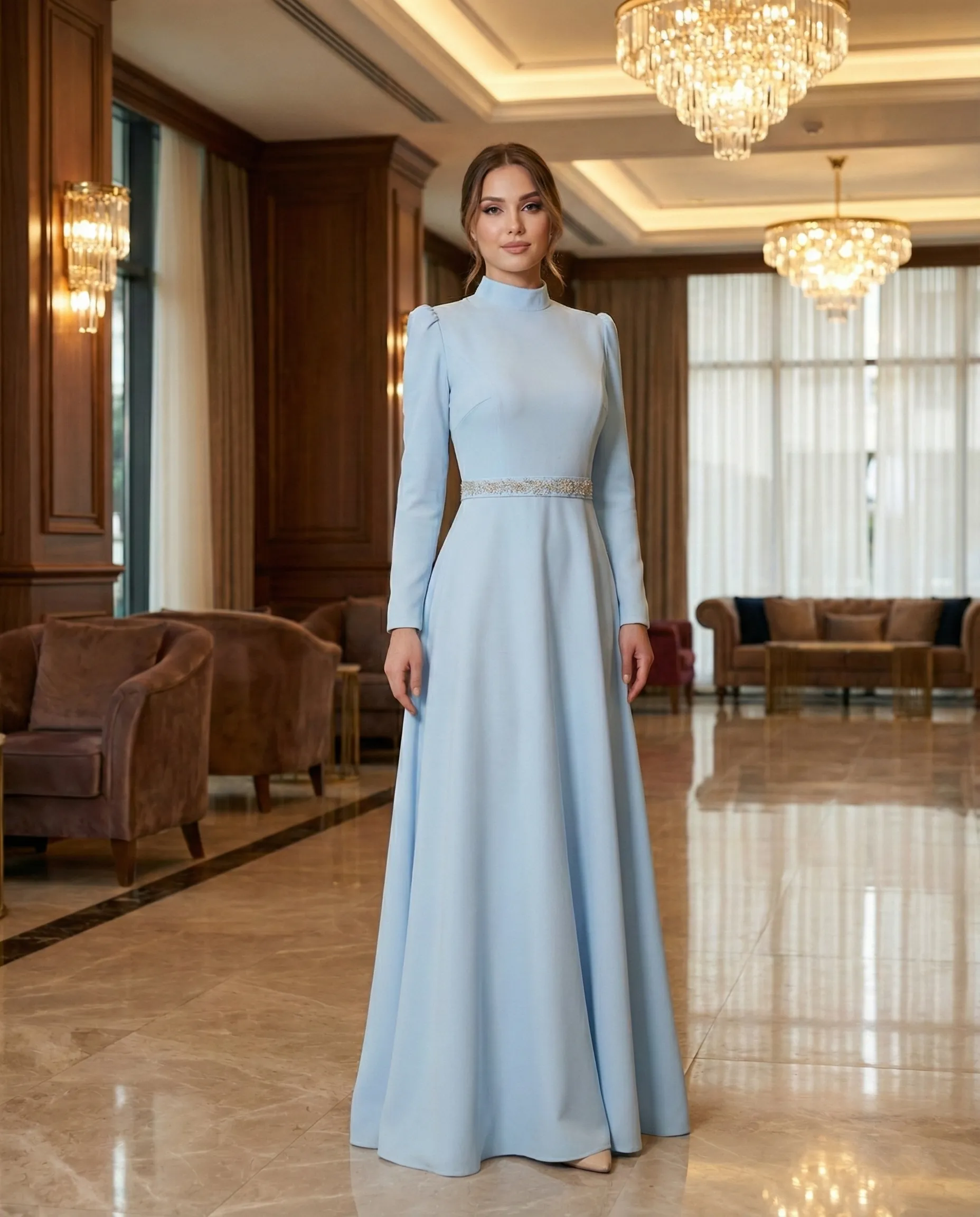 MK100 Özel Dikim - Buz Mavisi