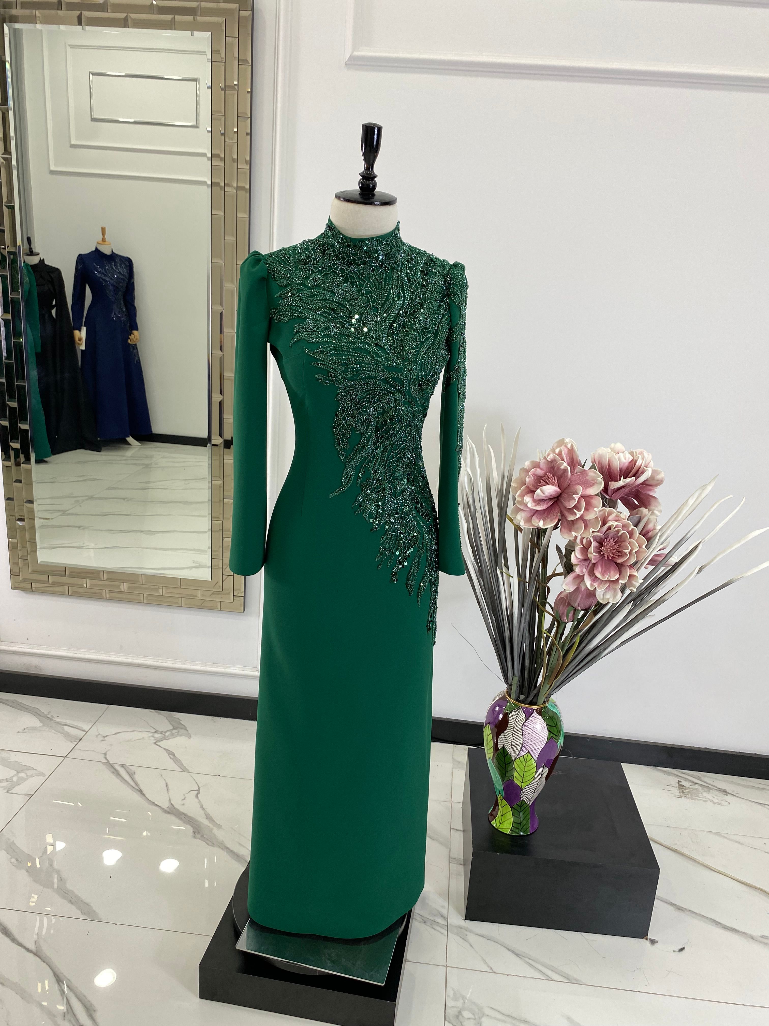 MK046 Özel Dikim - emerald green