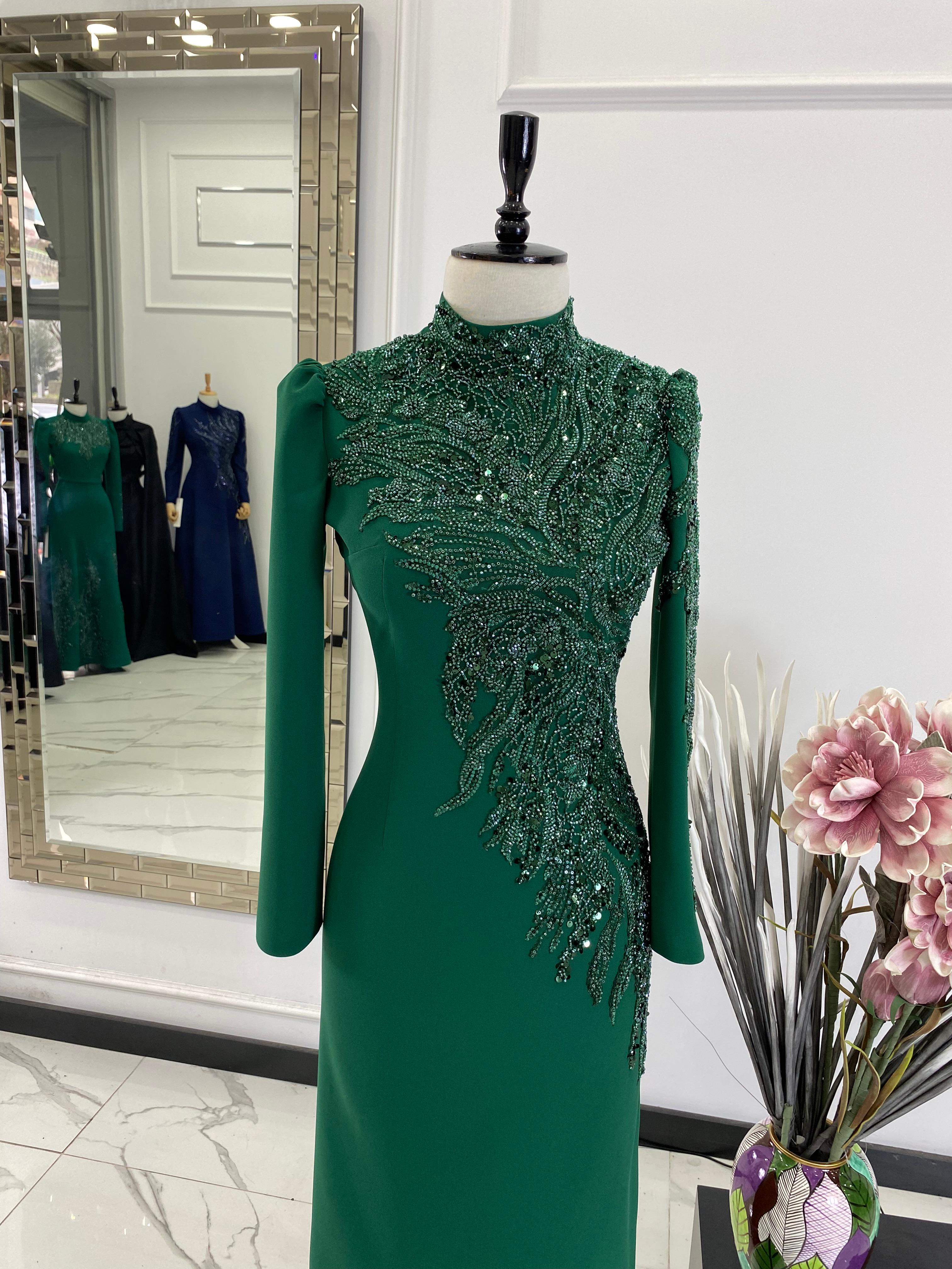 MK046 Özel Dikim - emerald green