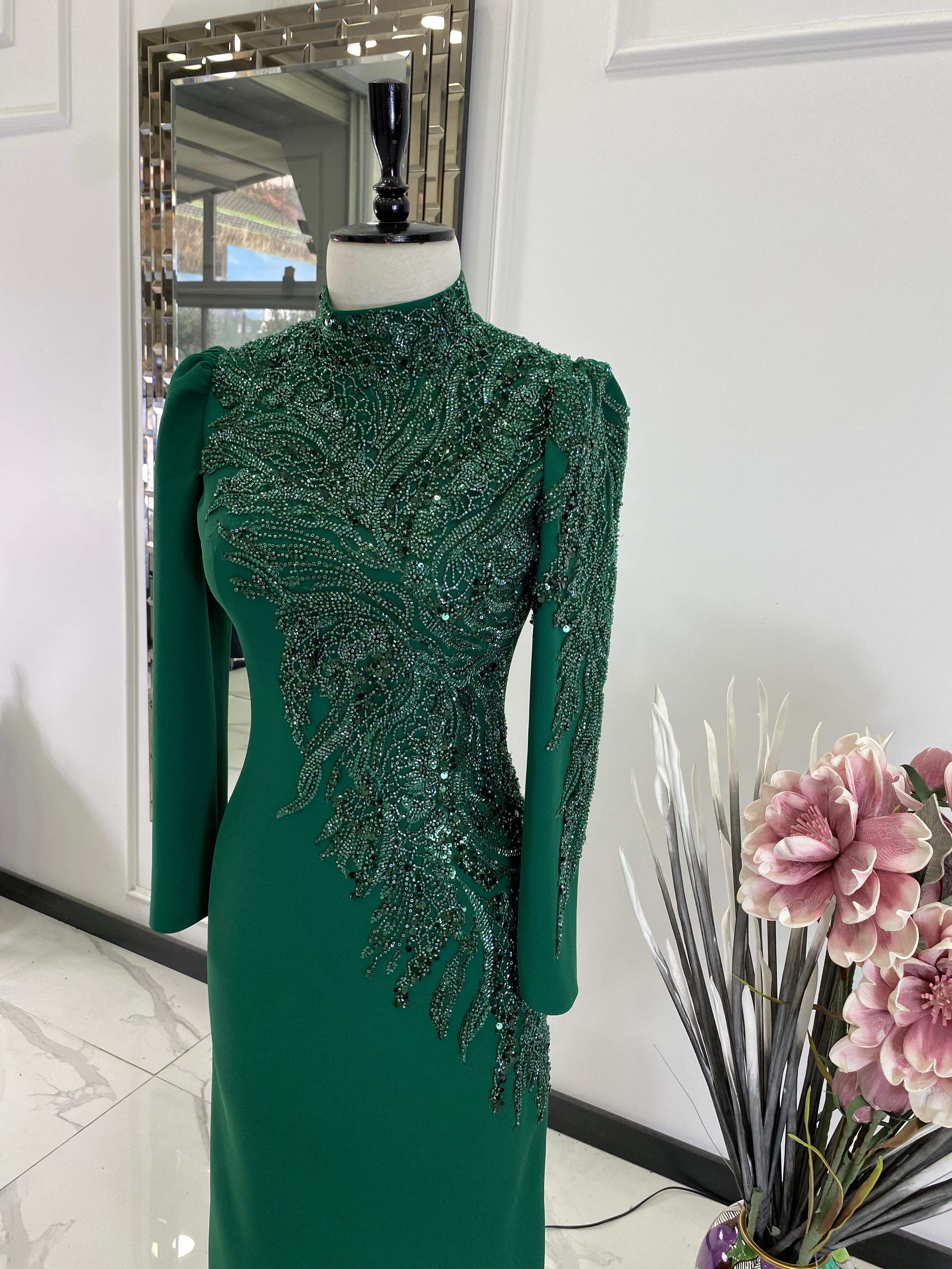 MK046 Özel Dikim - emerald green