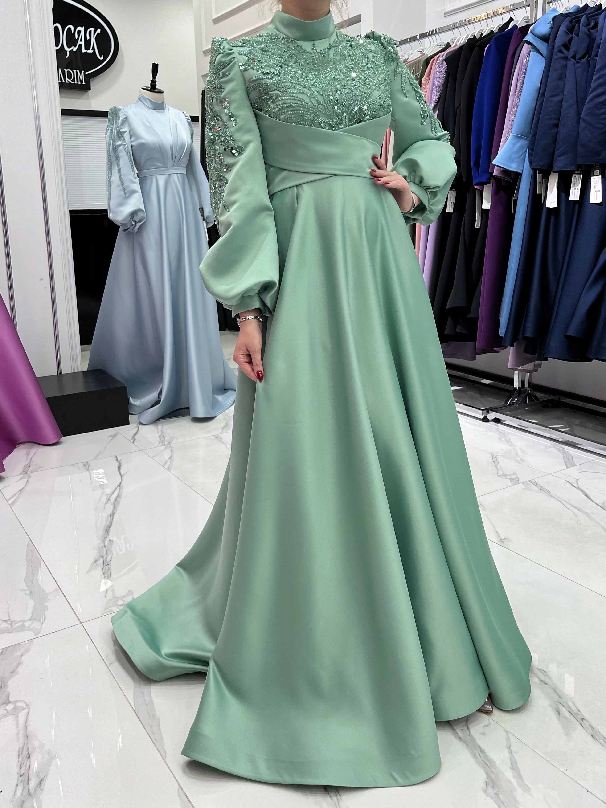 MK223 Özel Dikim - mint green