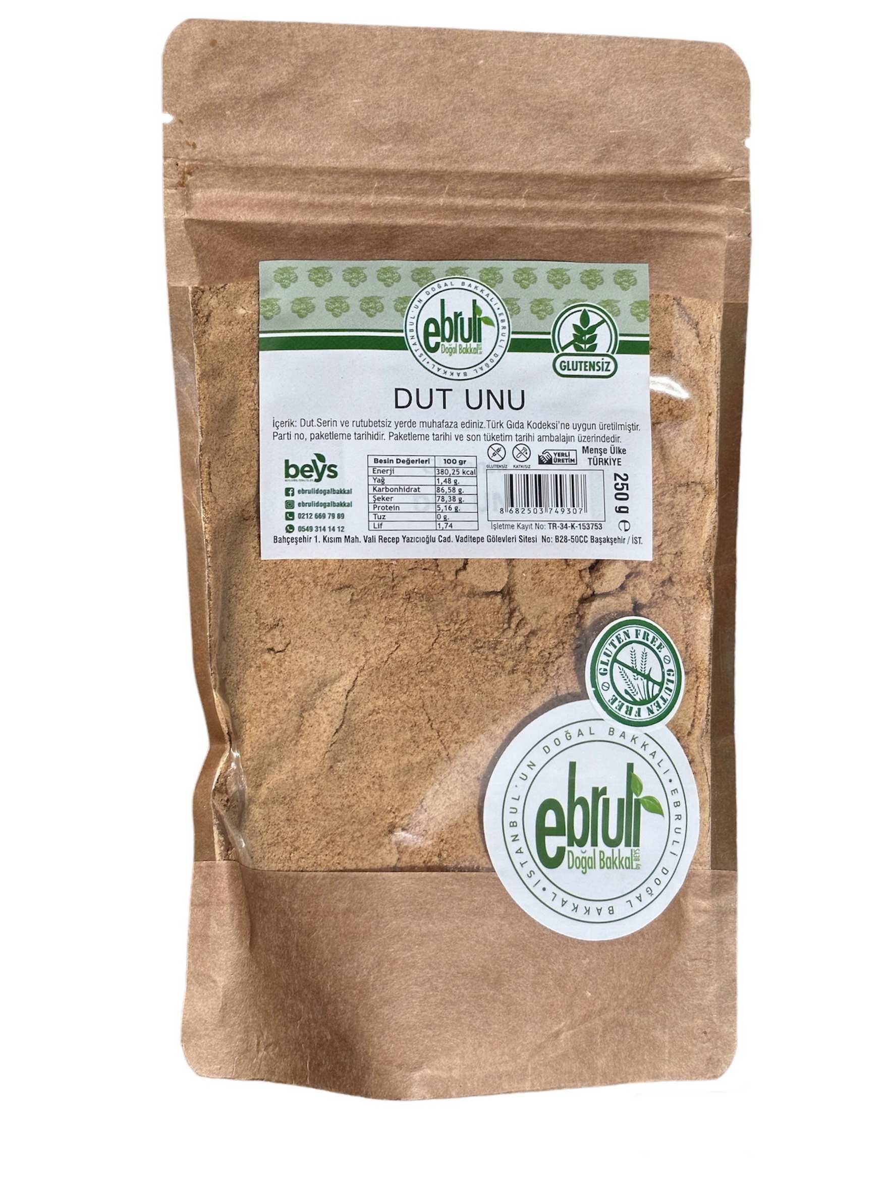 Glutensiz Dut Unu 250 Gr