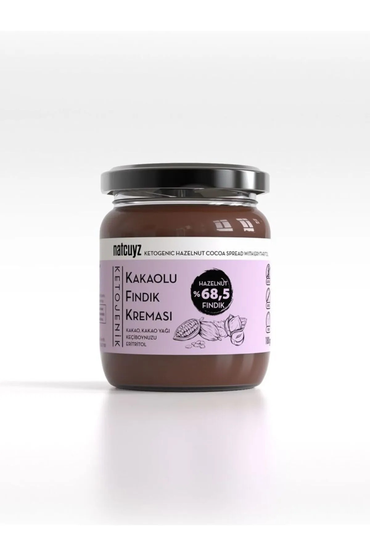 Ketojenik Glutensiz Vegan Kakaolu Fındık Kreması 180 g