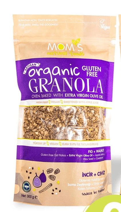Organik Glutensiz İncir + Ceviz Granola 300 Gr