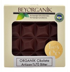 Organik Artizan %70 Bitter Çikolata 40GR - (Şekersiz)