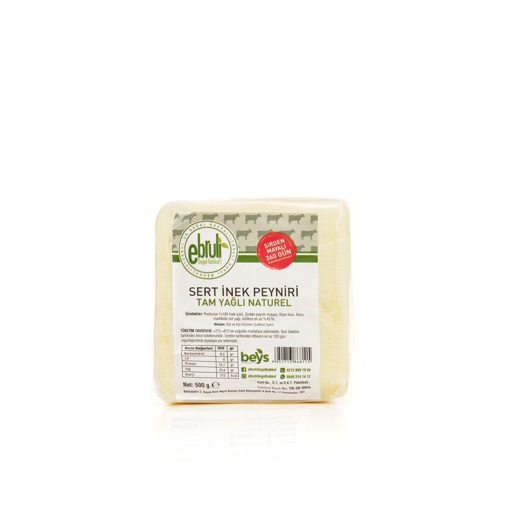 Sert Beyaz Peynir 500 GR ( 365 gün Olgunlaştırılmış İnek )