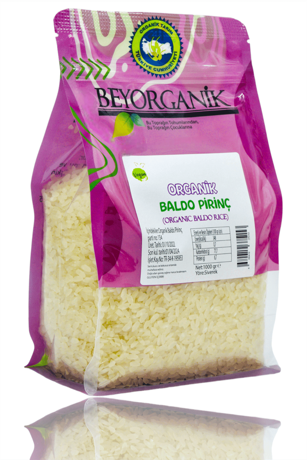 Organik Baldo Pirinç 1000 g
