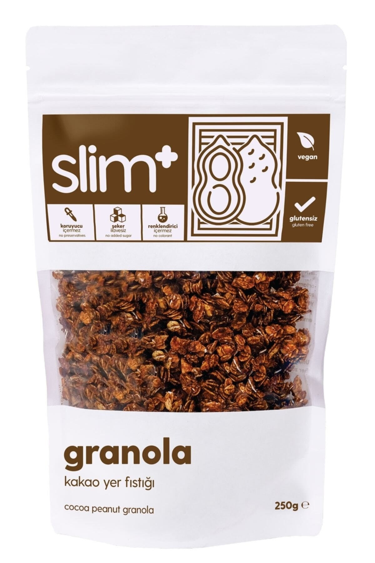 Glutensiz Vegan Kakao Yer Fıstığı Granola 250gr