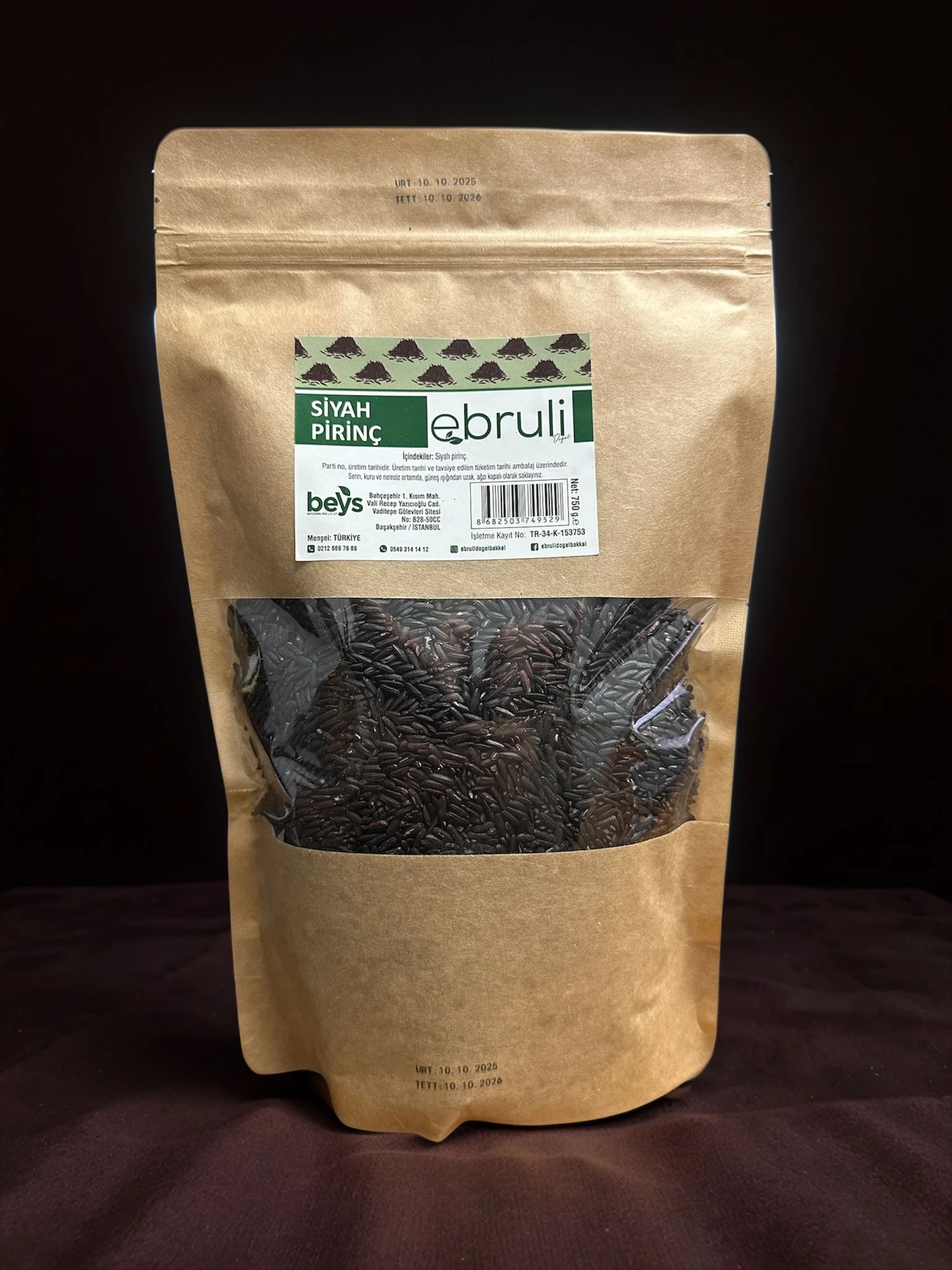 Siyah Pirinç  750 GR