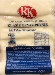 Tam Yağlı Klasik Beyaz Peynir (İnek) 600gr-650gr