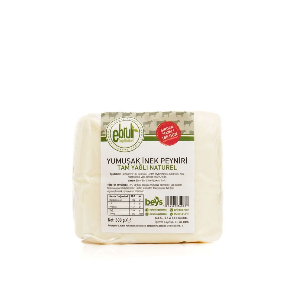 Yumuşak Beyaz Peynir 500 GR ( 180 gün Olgunlaştırılmış İnek )