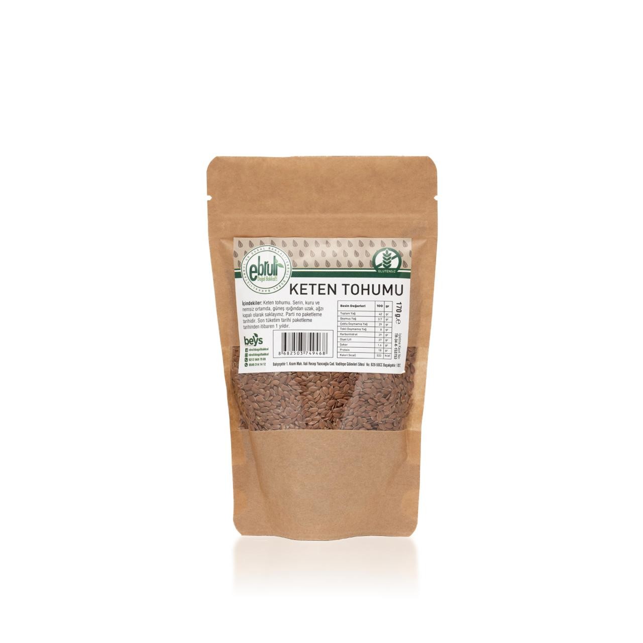 Glutensiz Keten Tohumu 170 Gr