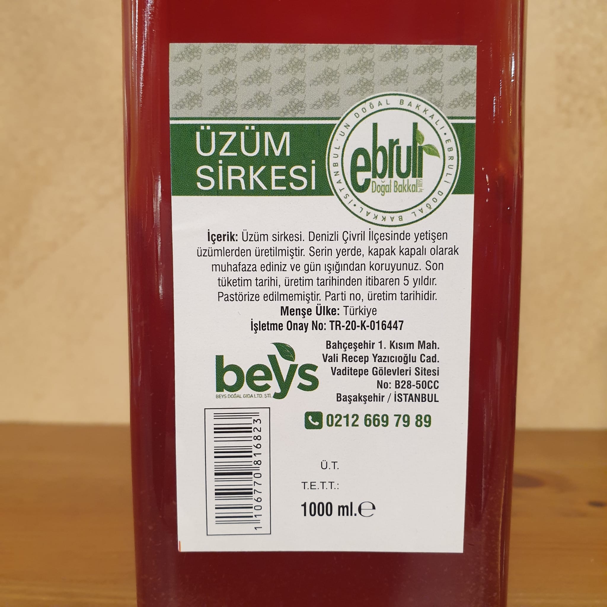 Üzüm Sirkesi 1 Lt.