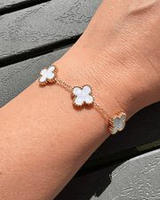 Kleeblatt-Perlenarmband/
