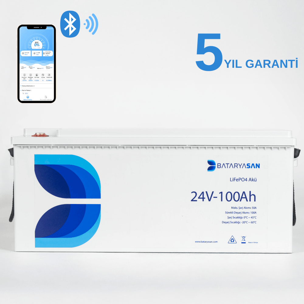 Bataryasan 24V 100Ah (LiFePO4) Lityum Akü