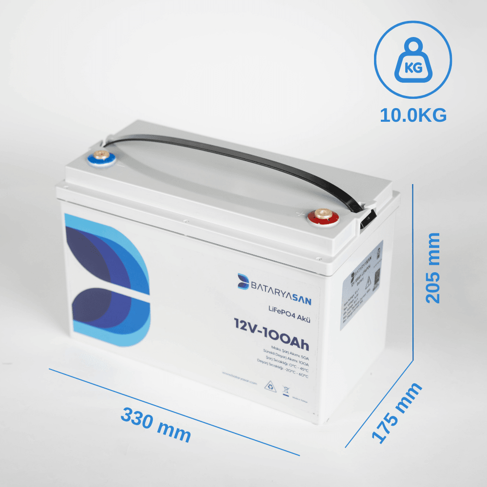 Bataryasan 12V 100Ah (LiFePO4) Lityum Akü