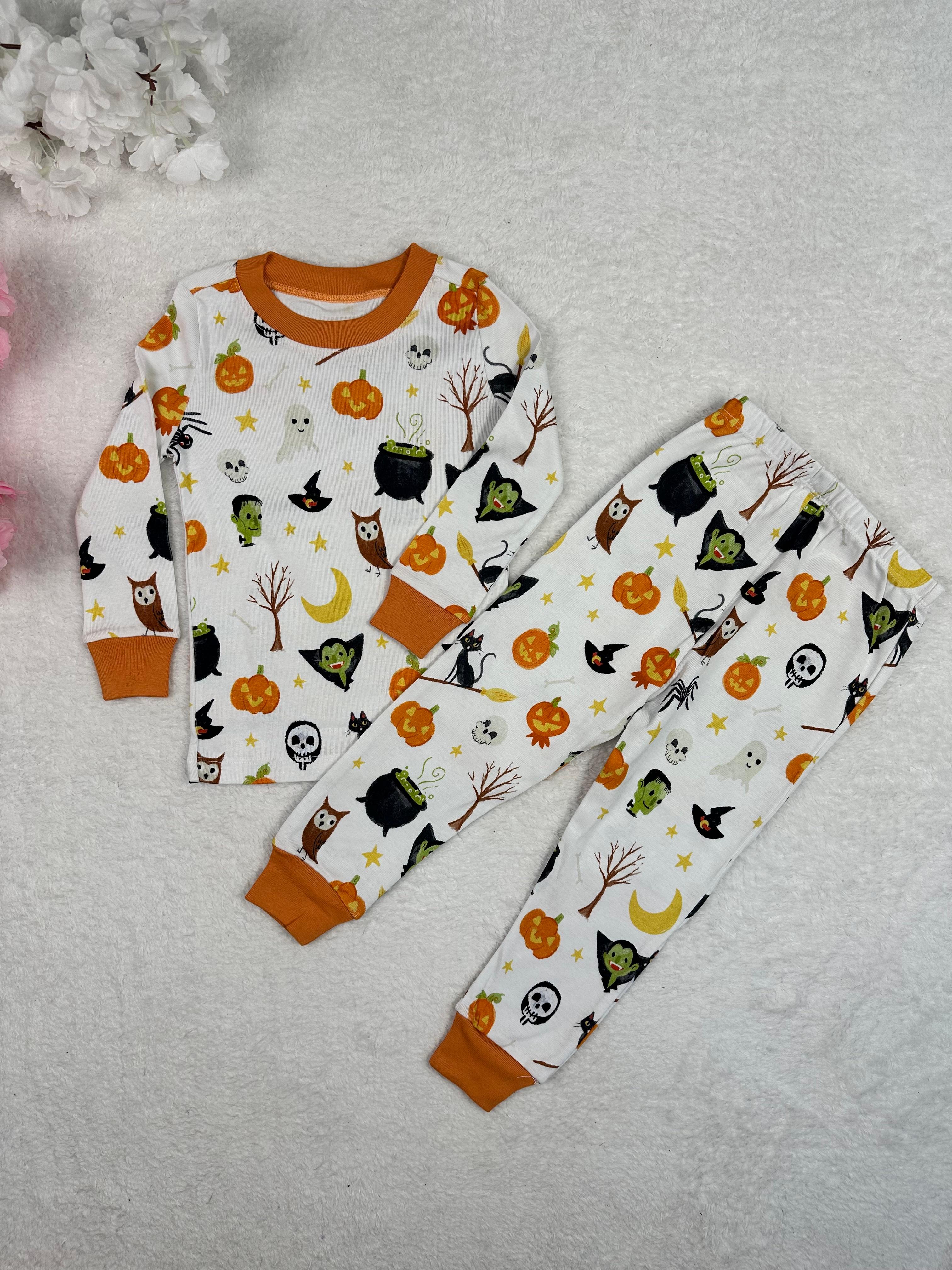 MinyKids Orj. PBK Cadılar Bayramı Desen Unisex Pijama Takım