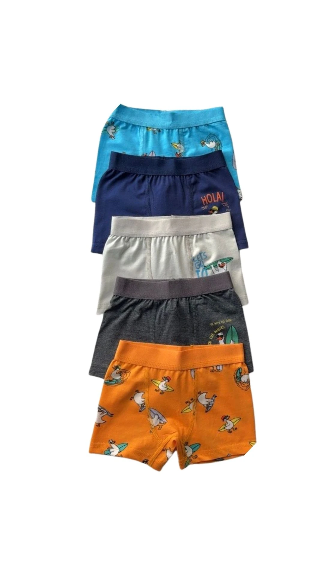 Sörf Desenli 5'li Boxer Set