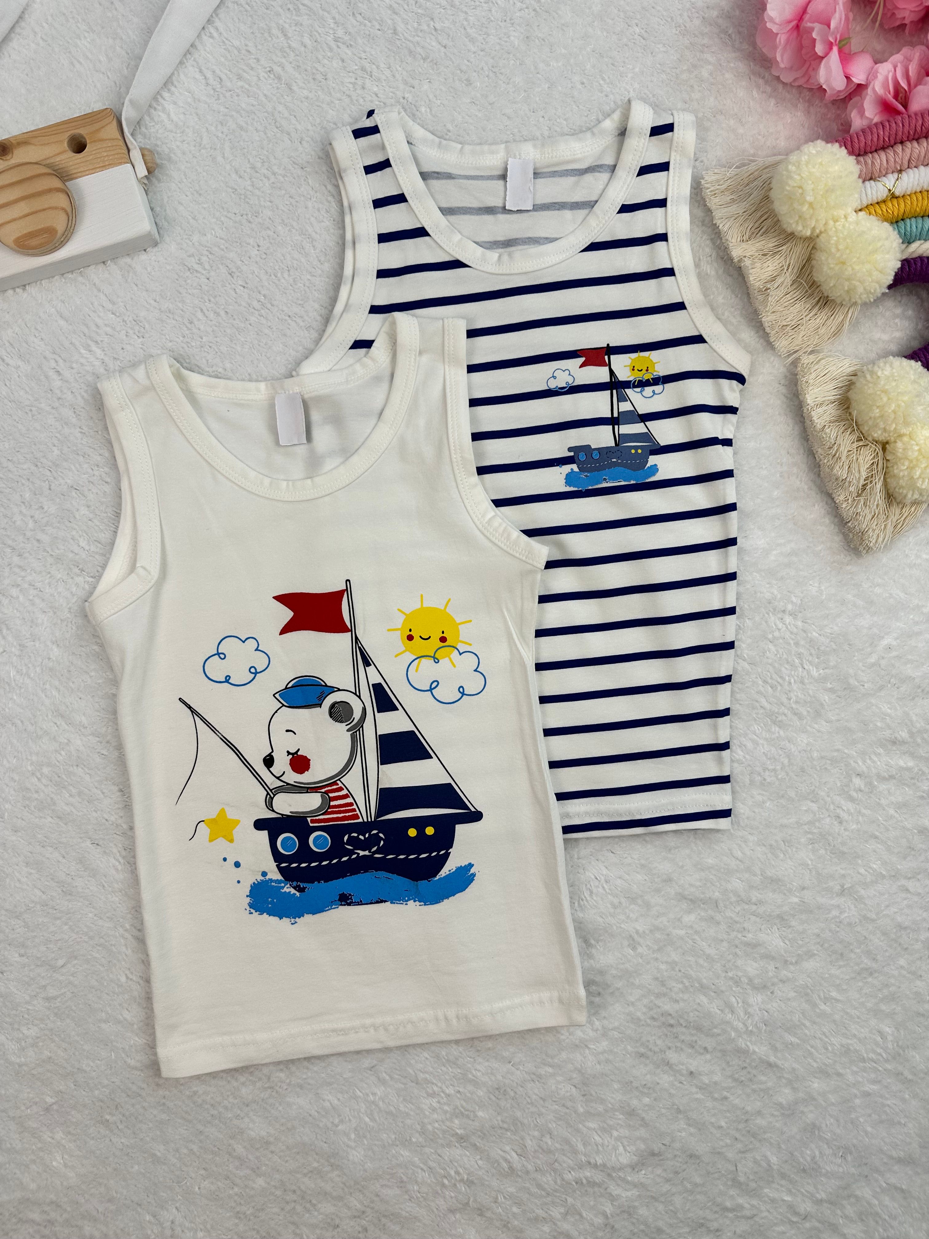 MinyKids Gemi Desenli 2'li Atlet Set